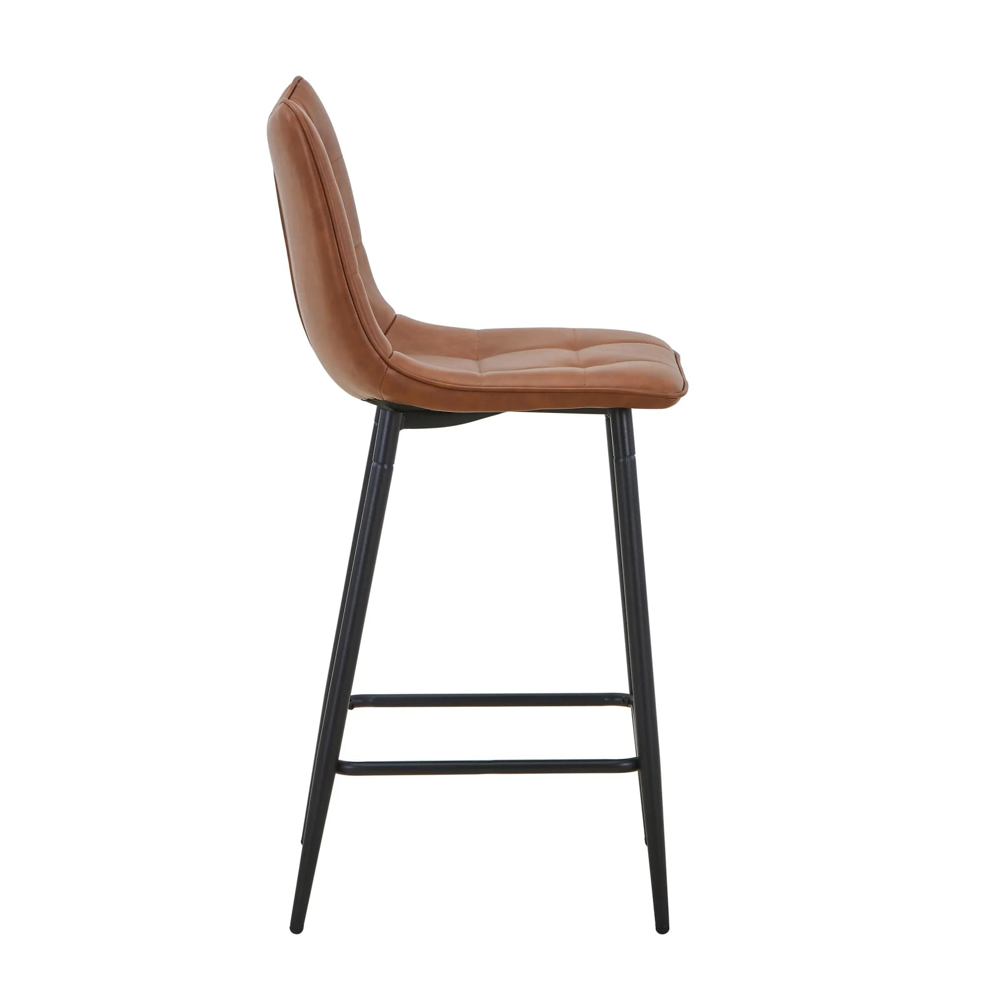 Alnwick Leather Effect Tuscan Tan Bar Stool