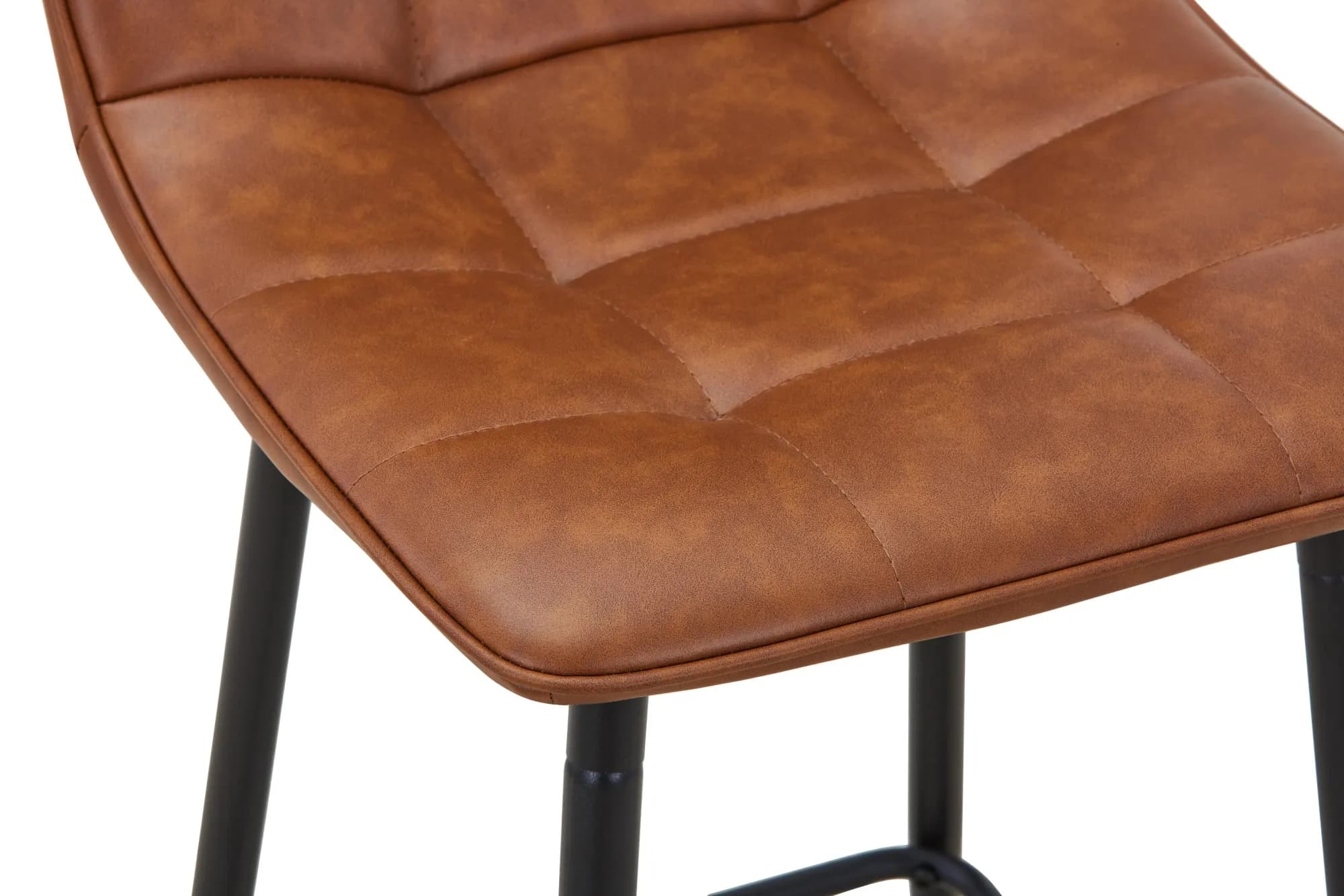 Alnwick Leather Effect Tuscan Tan Bar Stool