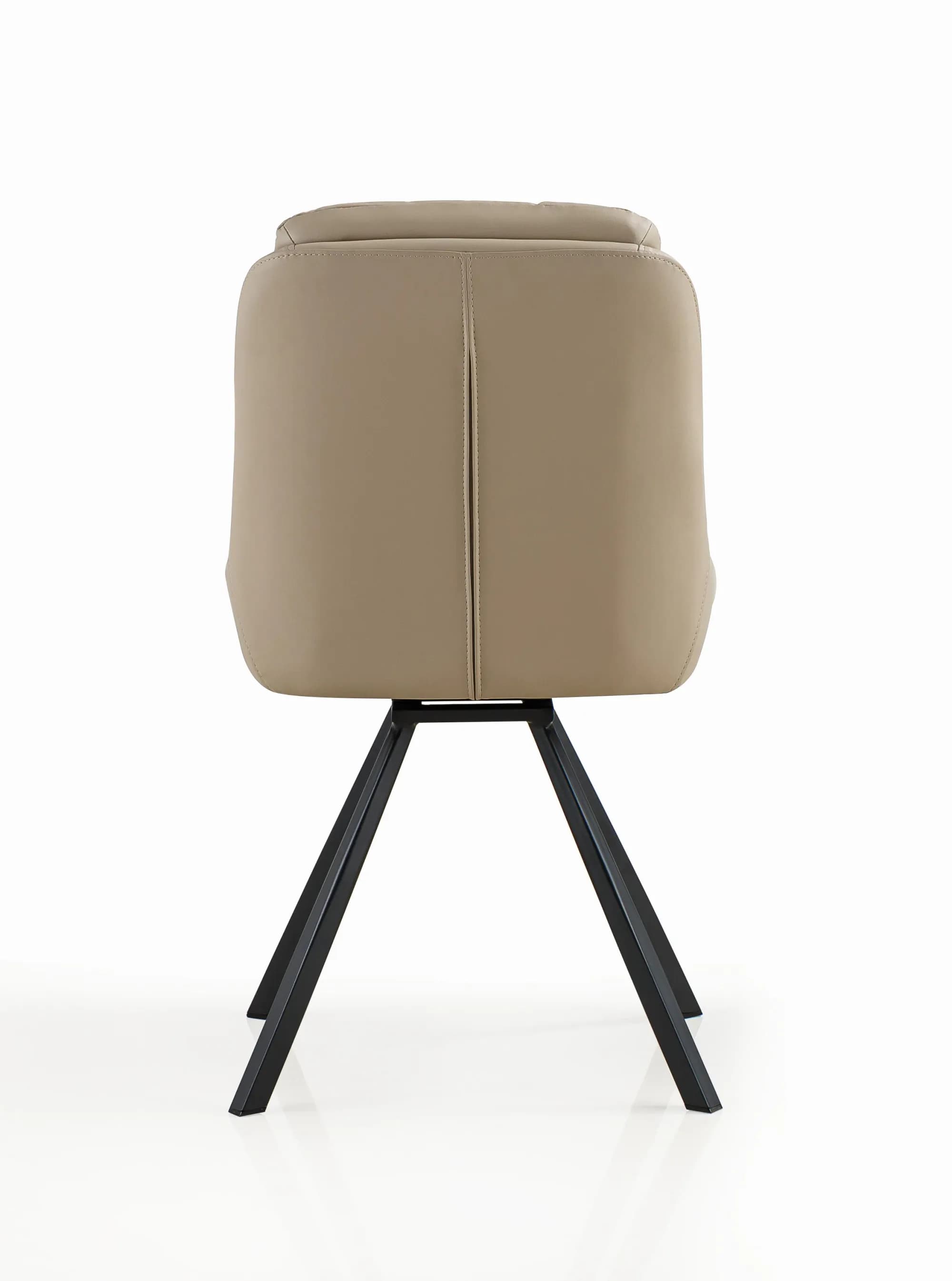 Arnhem Leather Effect Cream Dining Chair