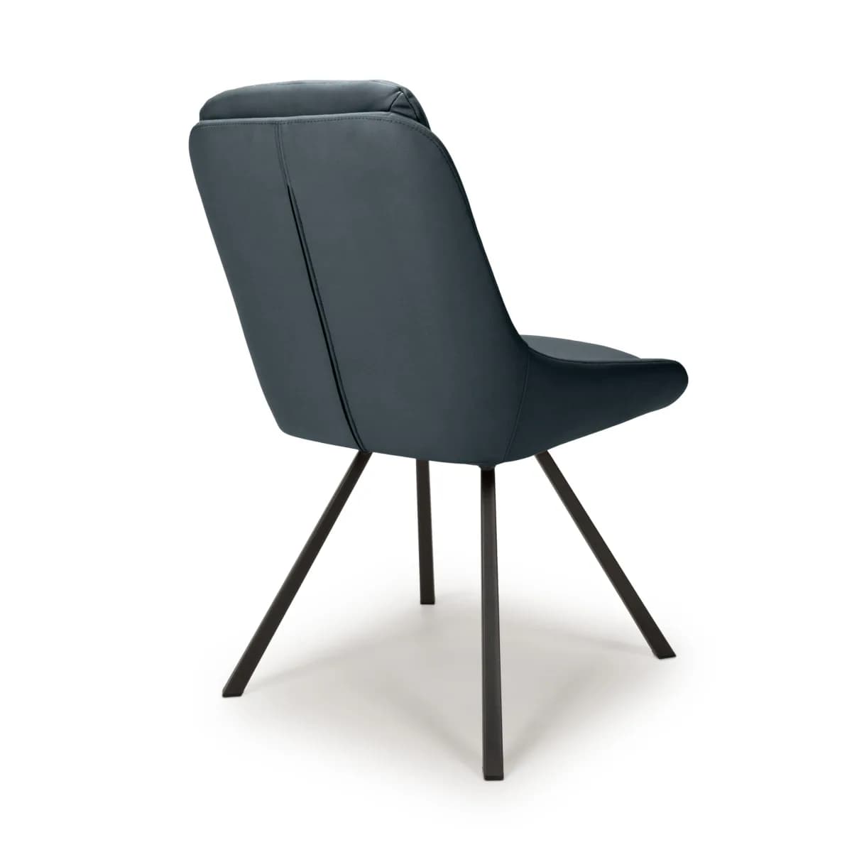 Arnhem Leather Effect Midnight Blue Dining Chair