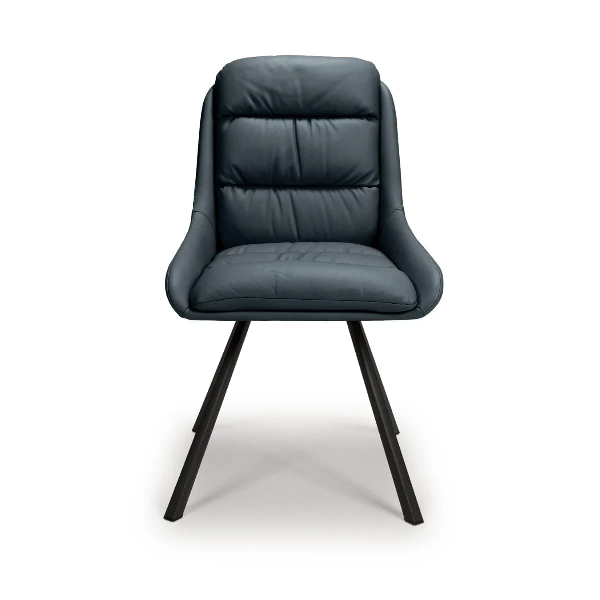 Arnhem Leather Effect Midnight Blue Dining Chair