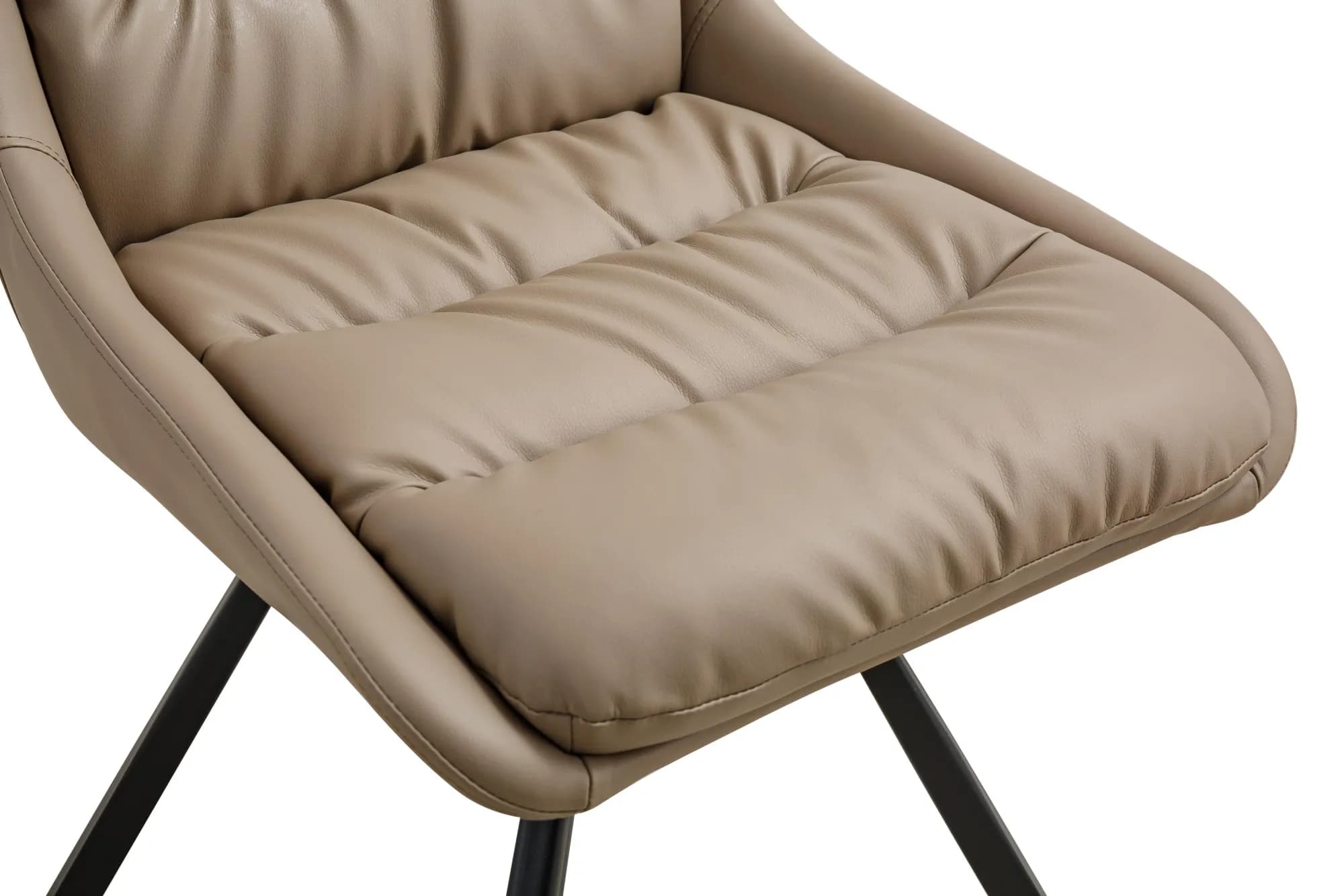 Arnhem Leather Effect Mink Dining Chair