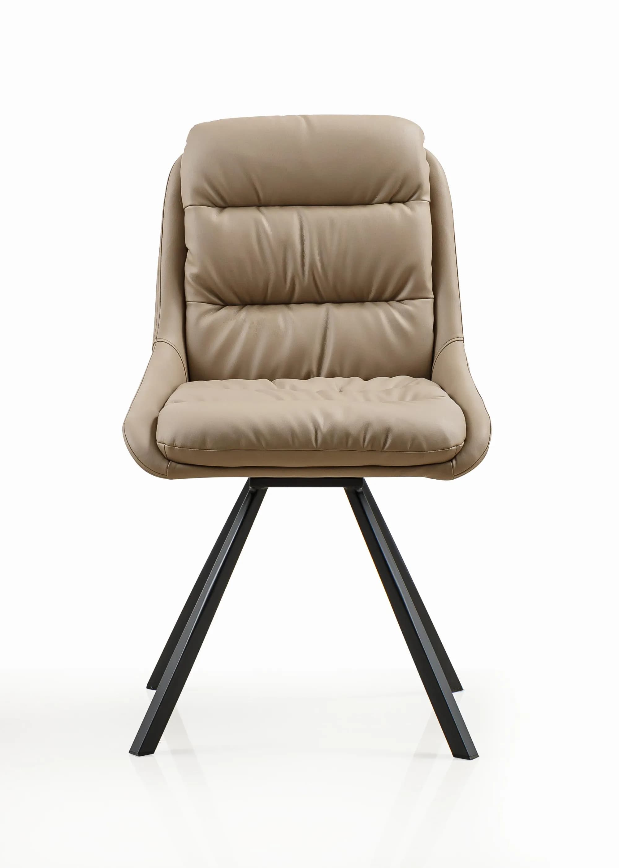 Arnhem Leather Effect Mink Dining Chair