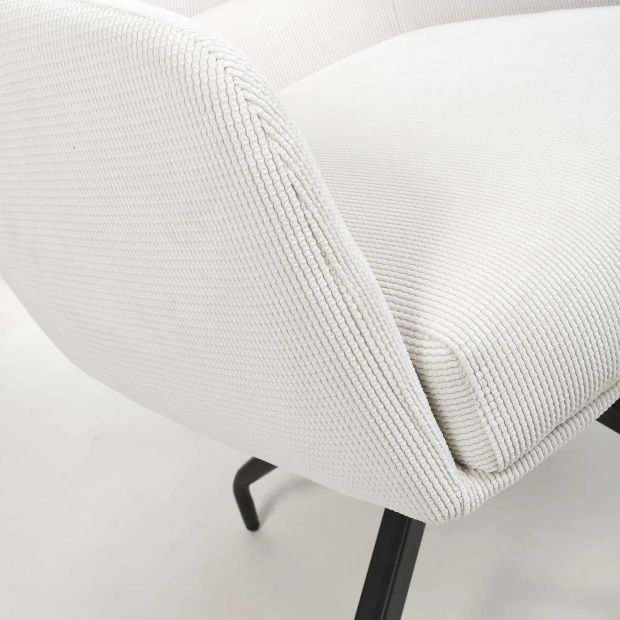 Artemis Corduroy White Swivel Chair