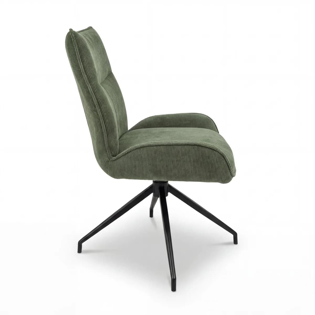 Aura Corduroy Green Dining Chair