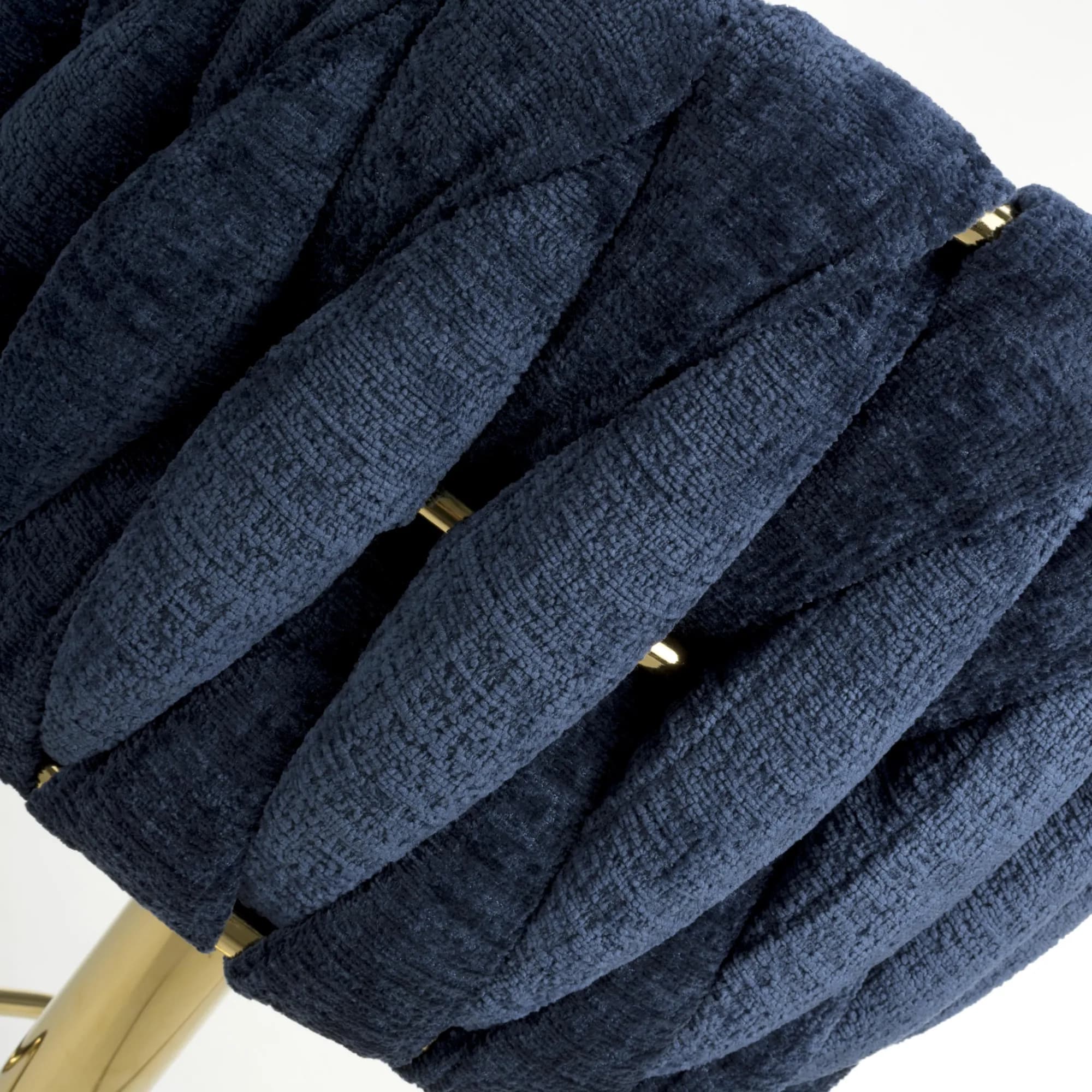 Bellaire Textured Effect Blue Bar Stool