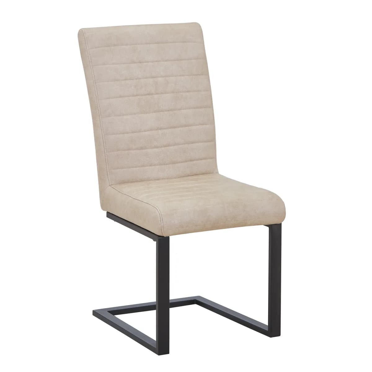 Belvoir Leather Effect Beige Dining Chair