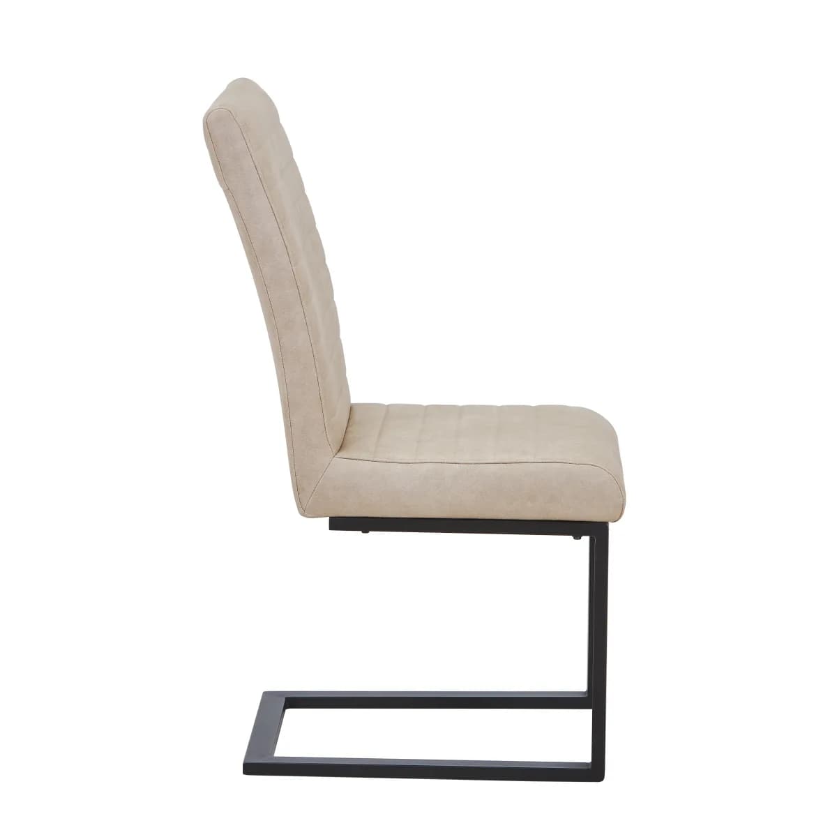 Belvoir Leather Effect Beige Dining Chair