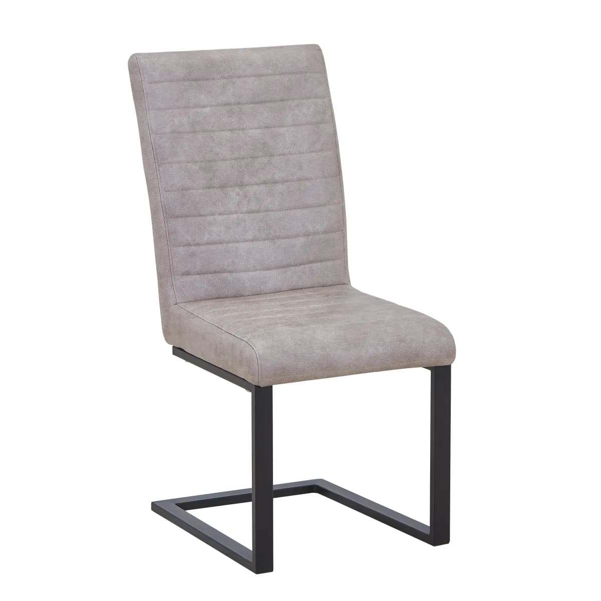 Belvoir Leather Effect Stone Grey Dining Chair