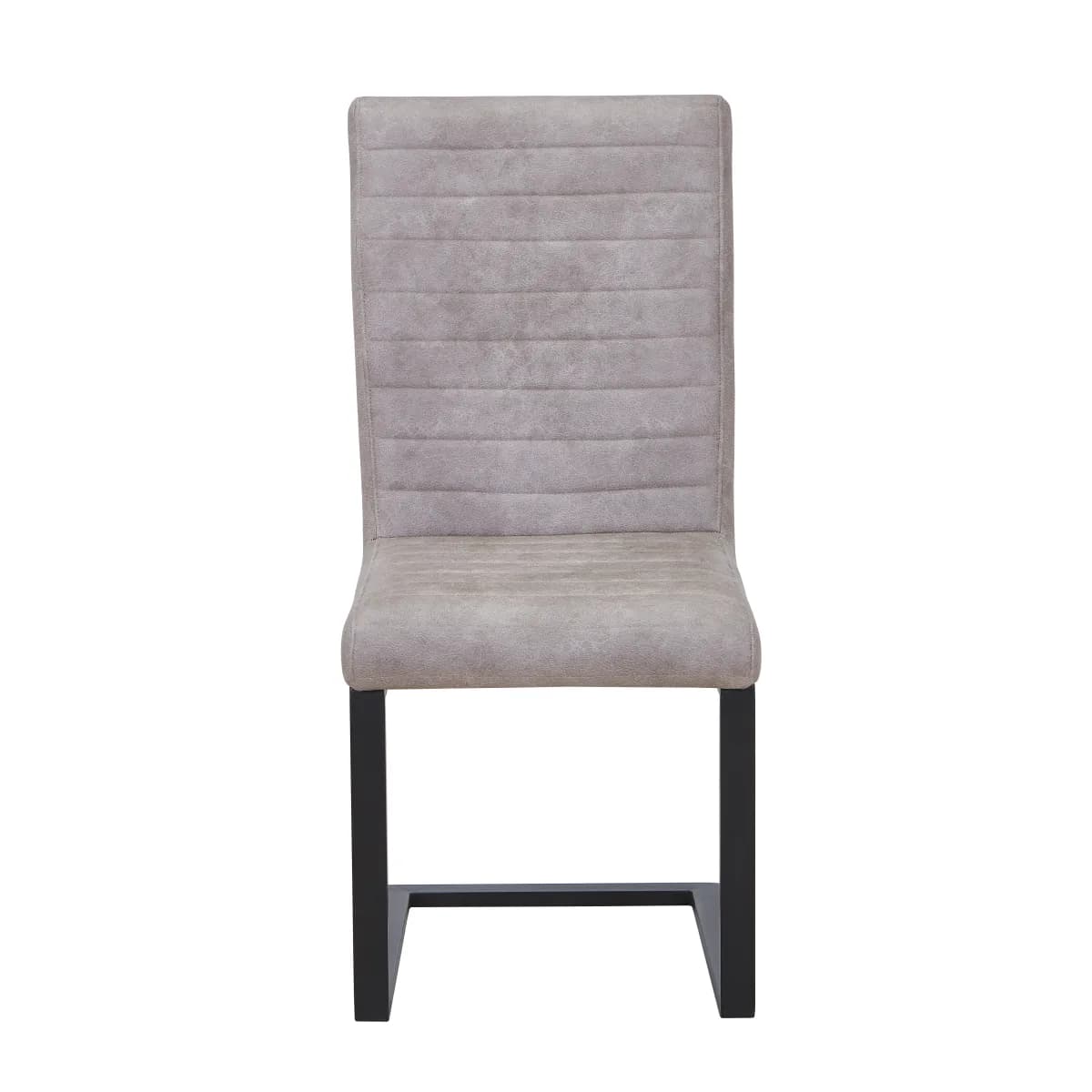 Belvoir Leather Effect Stone Grey Dining Chair