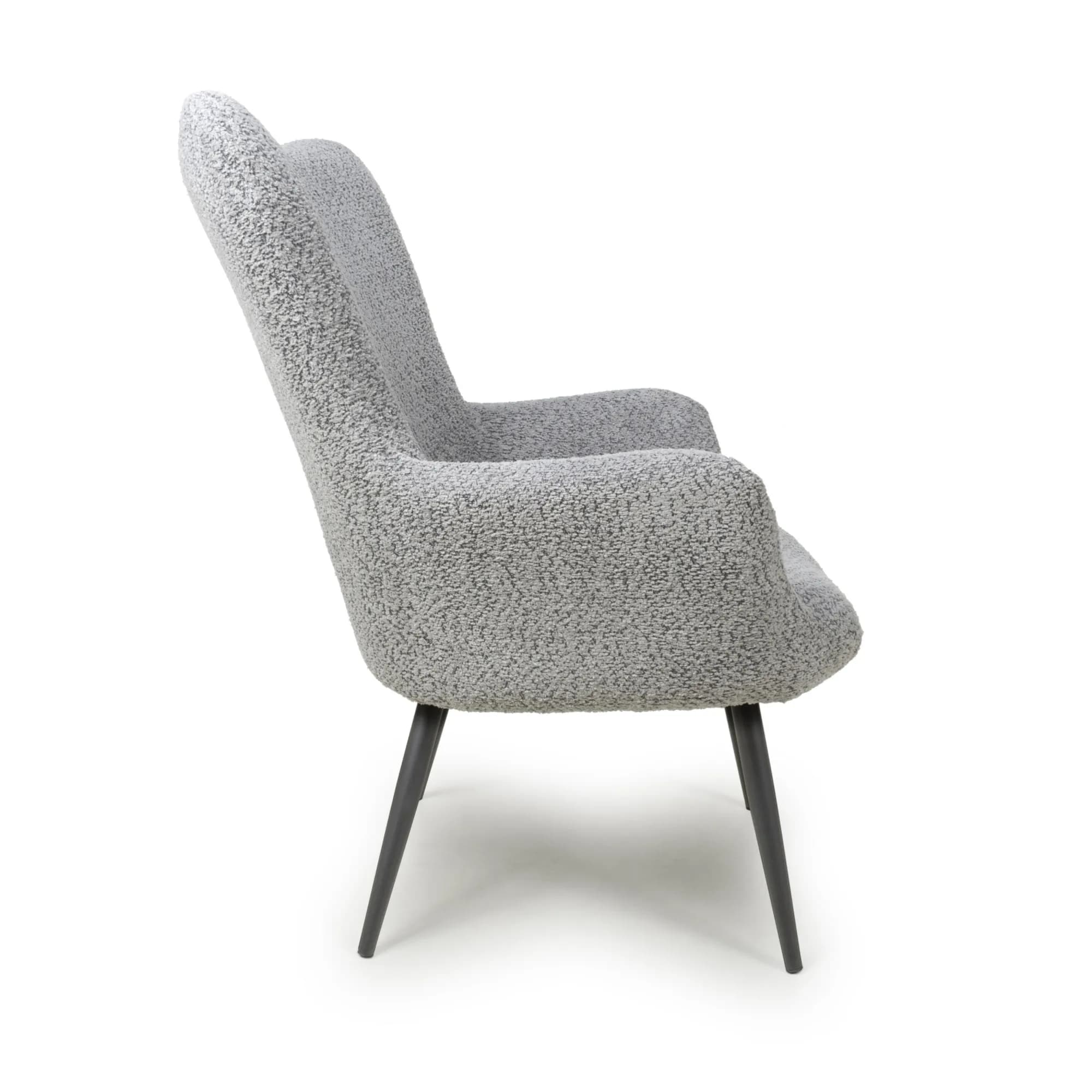 Bordeaux Textured Chenille Effect Grey Armchair