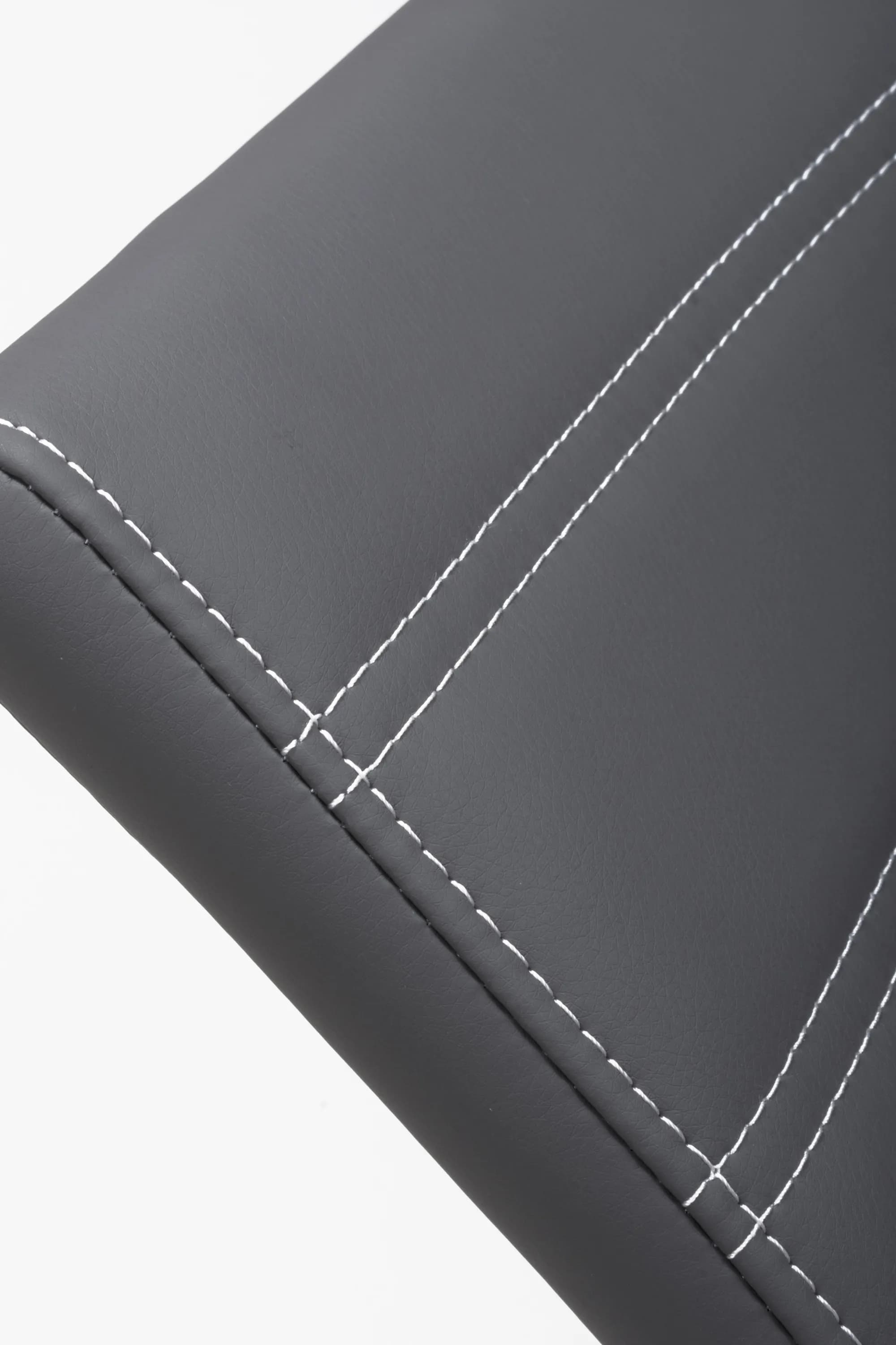 Callisto Leather Effect Grey Dining Chair