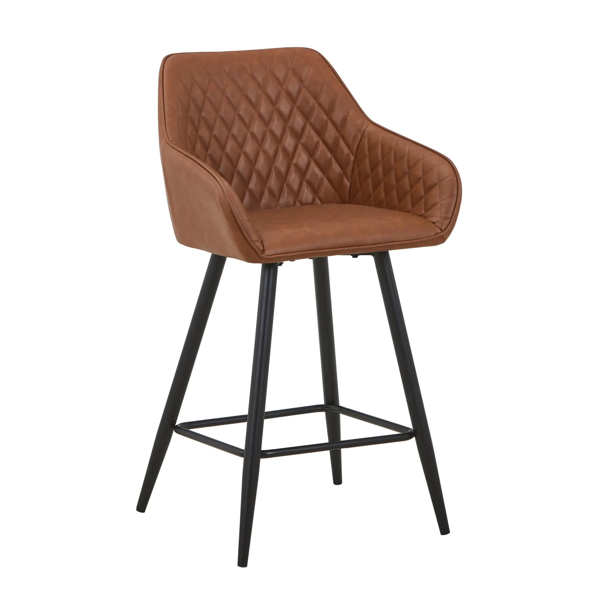 Charm Leather Effect Tuscan Tan Bar Stool