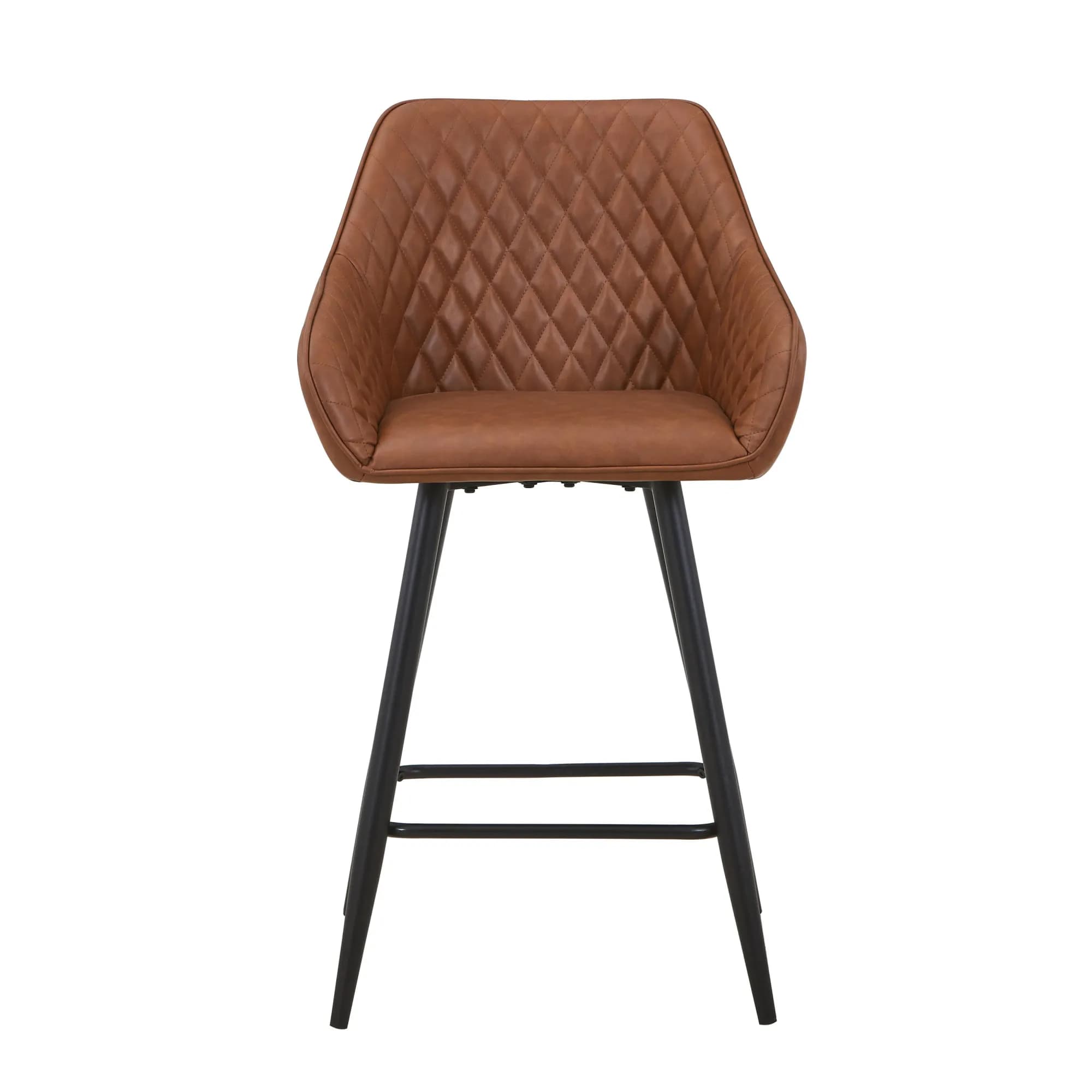 Charm Leather Effect Tuscan Tan Bar Stool