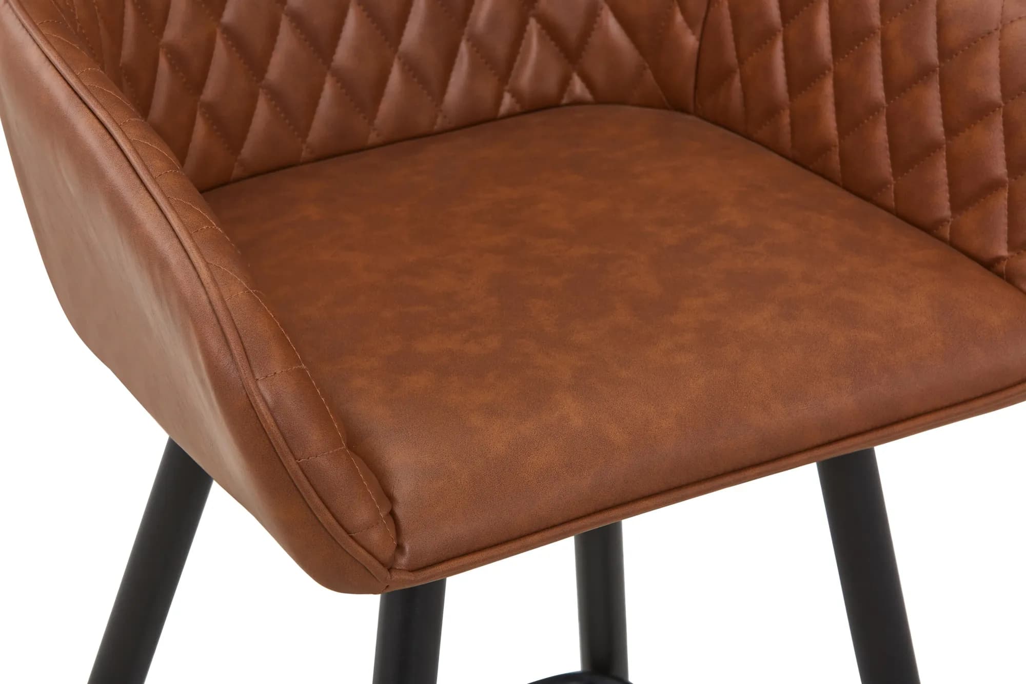 Charm Leather Effect Tuscan Tan Bar Stool
