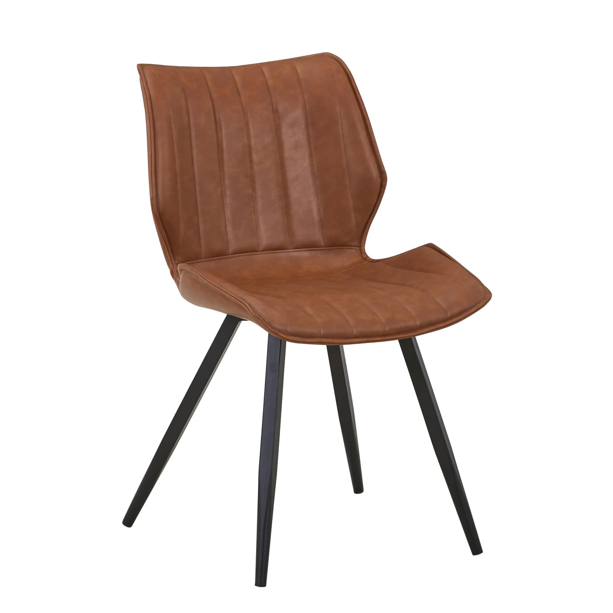Classic Leather Effect Tuscan Tan Dining Chair