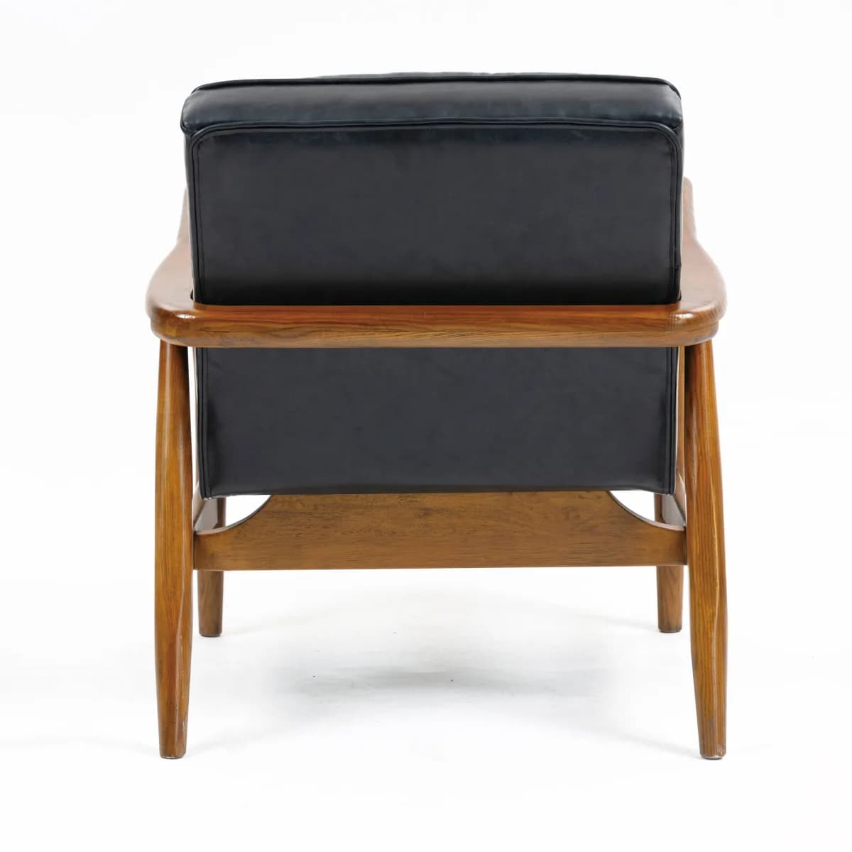 Club Leather Effect Black Armchair