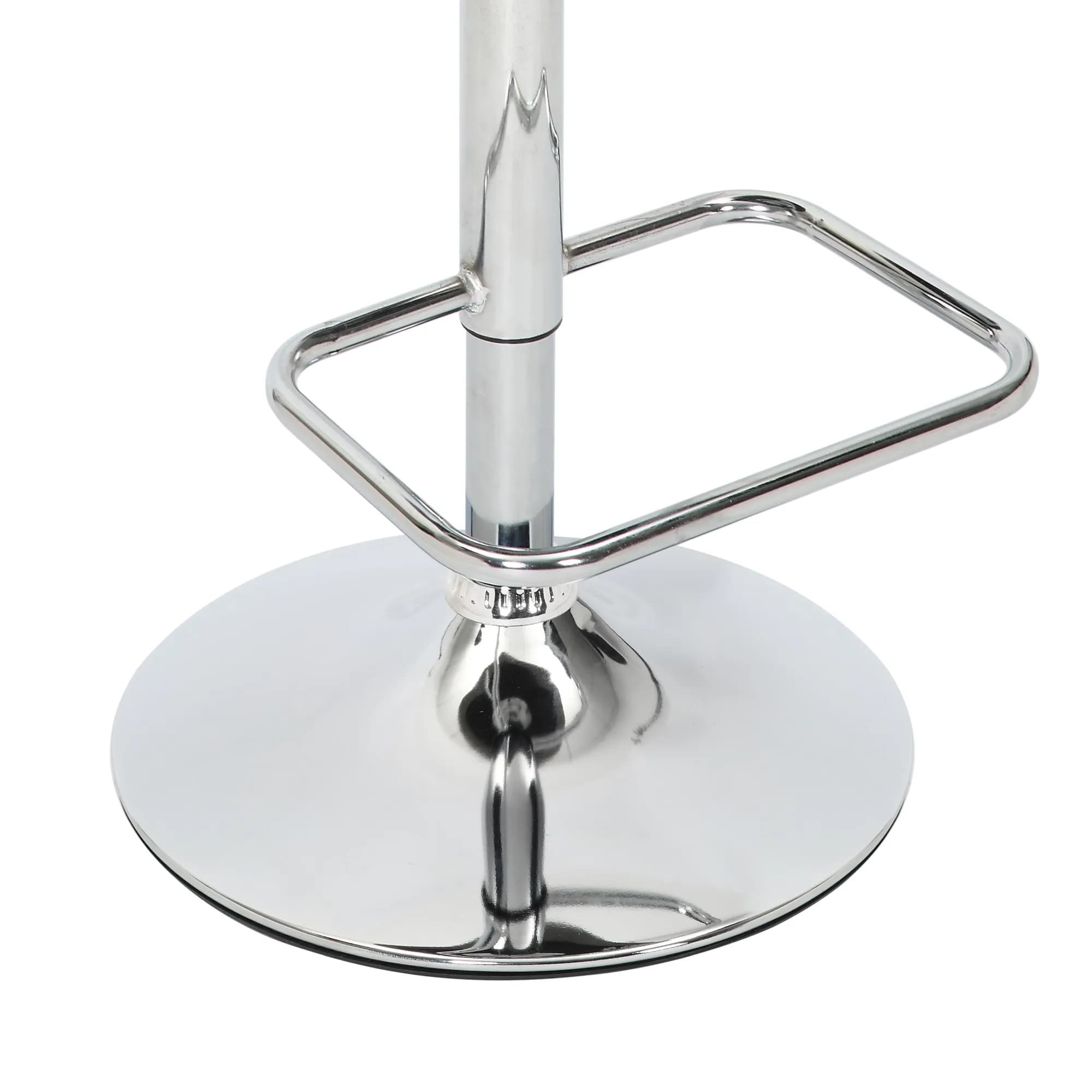 Cortez Leather Effect Light Grey Bar Stool