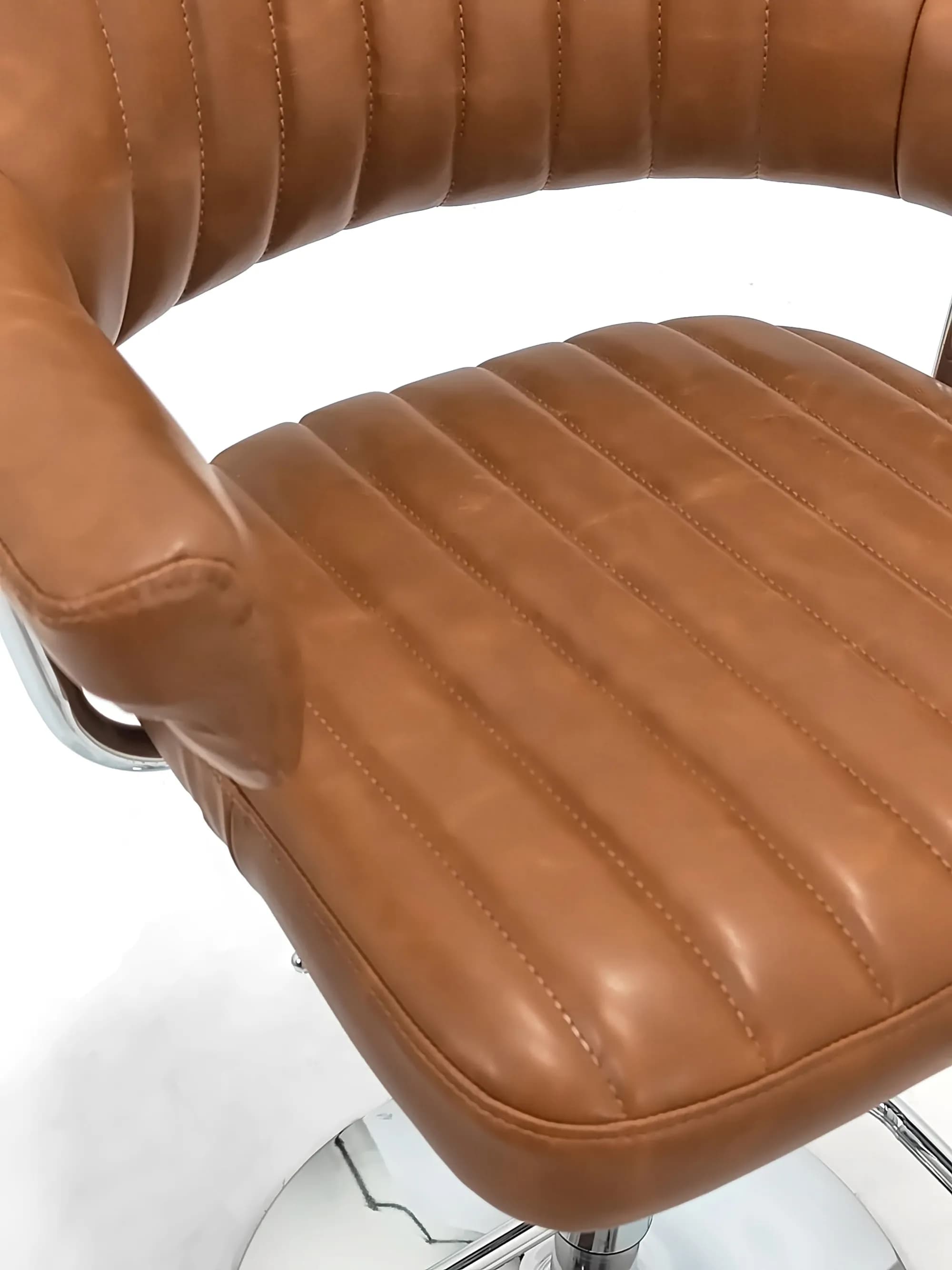 Cortez Leather Effect Tan Bar Stool