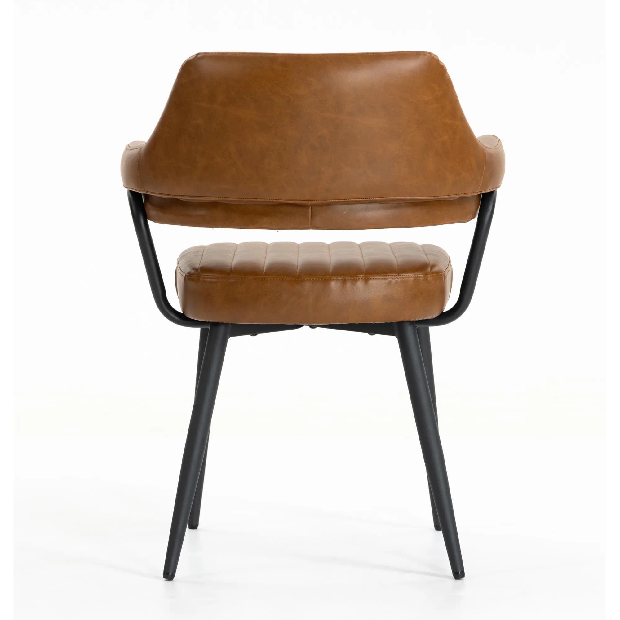 Cortez Leather Effect Tan Dining Chair