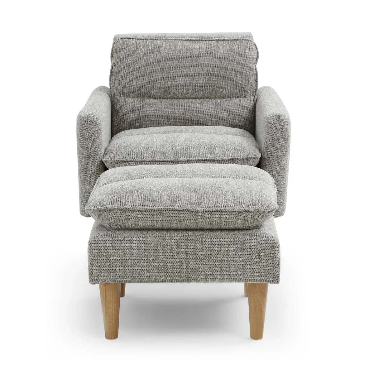 Cosy Rest Chenille Effect Light Grey Armchair