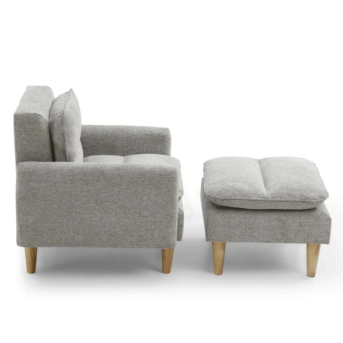 Cosy Rest Chenille Effect Light Grey Armchair