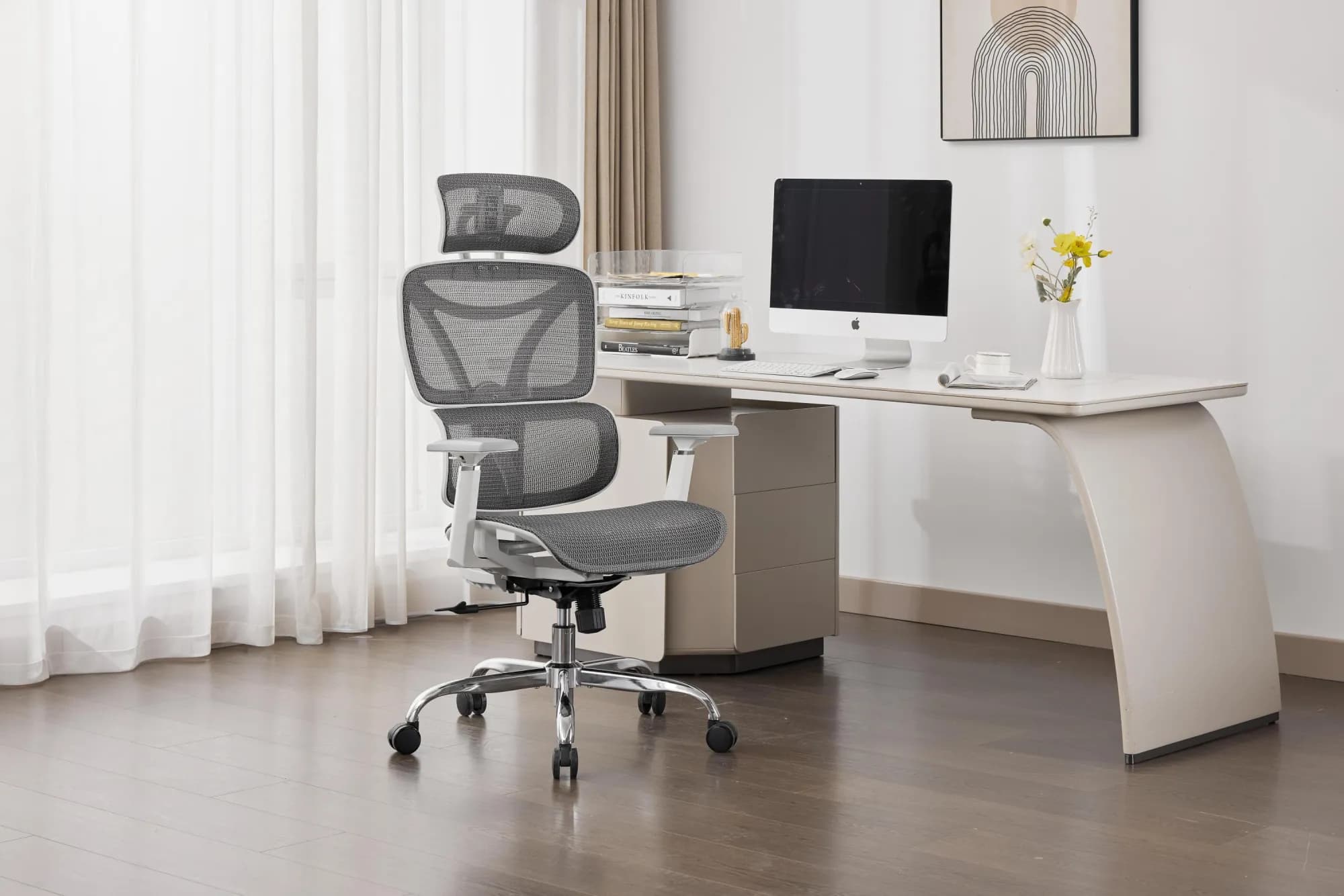 Elite Mesh Grey/White Office Chair