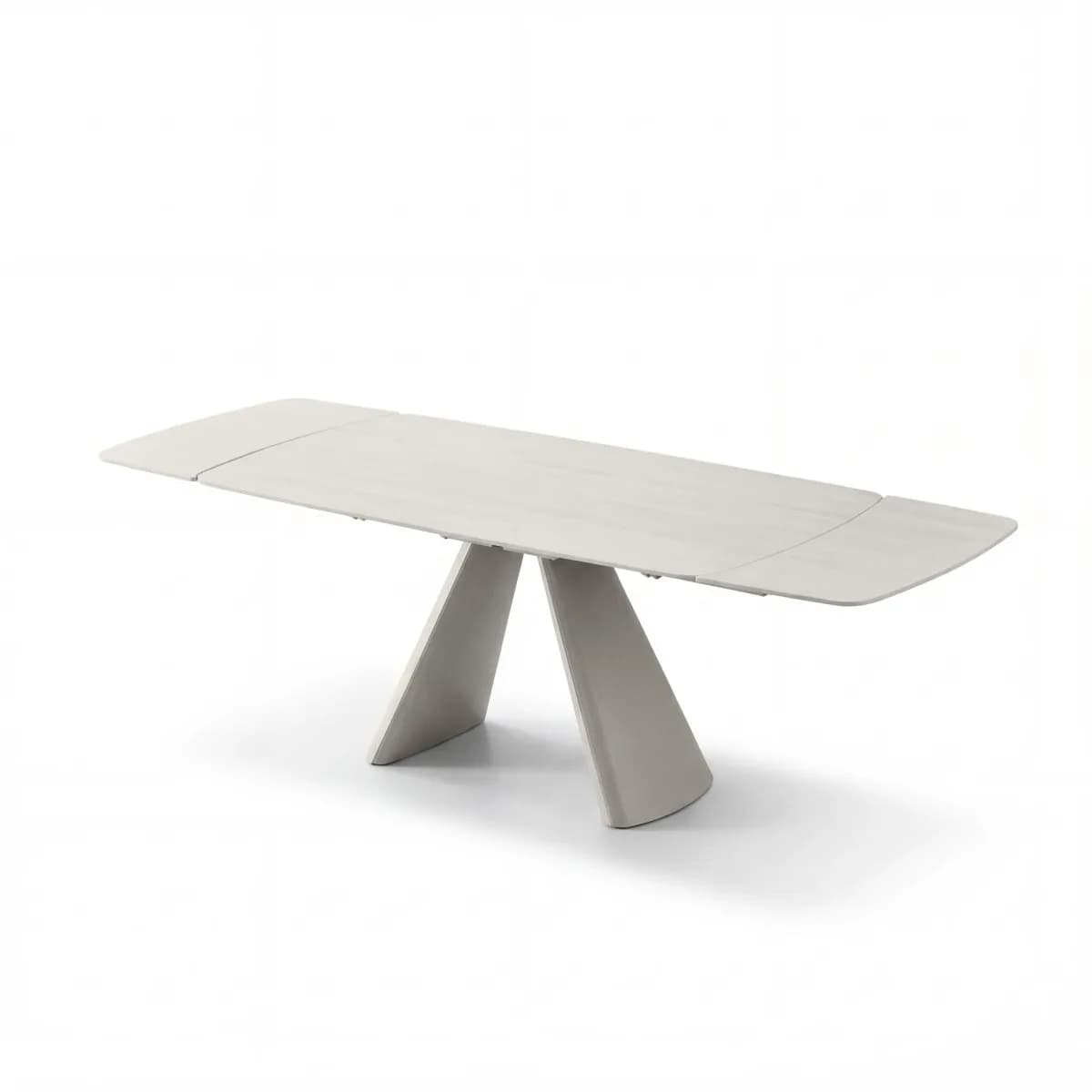 Genoa 2.4m Extending Ivory Travertine Dining Table