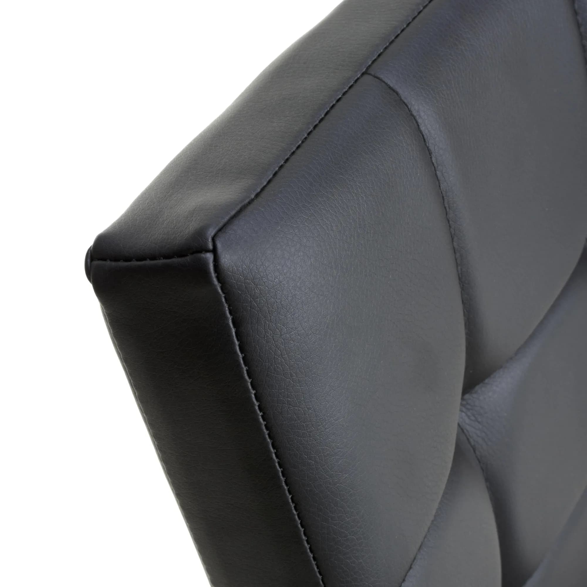 Jenner Leather Effect Black/Chrome Dining Chair