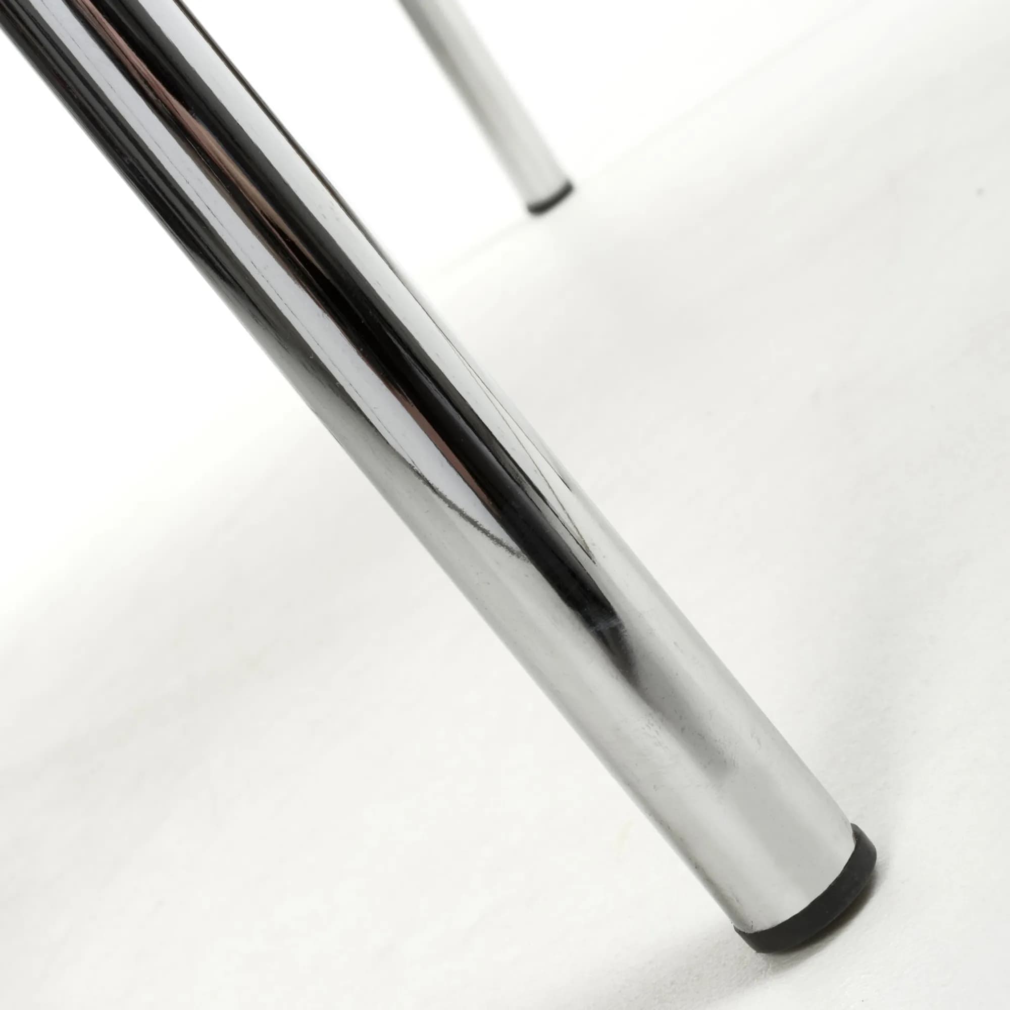 Jenner Leather Effect Black/Chrome Dining Chair