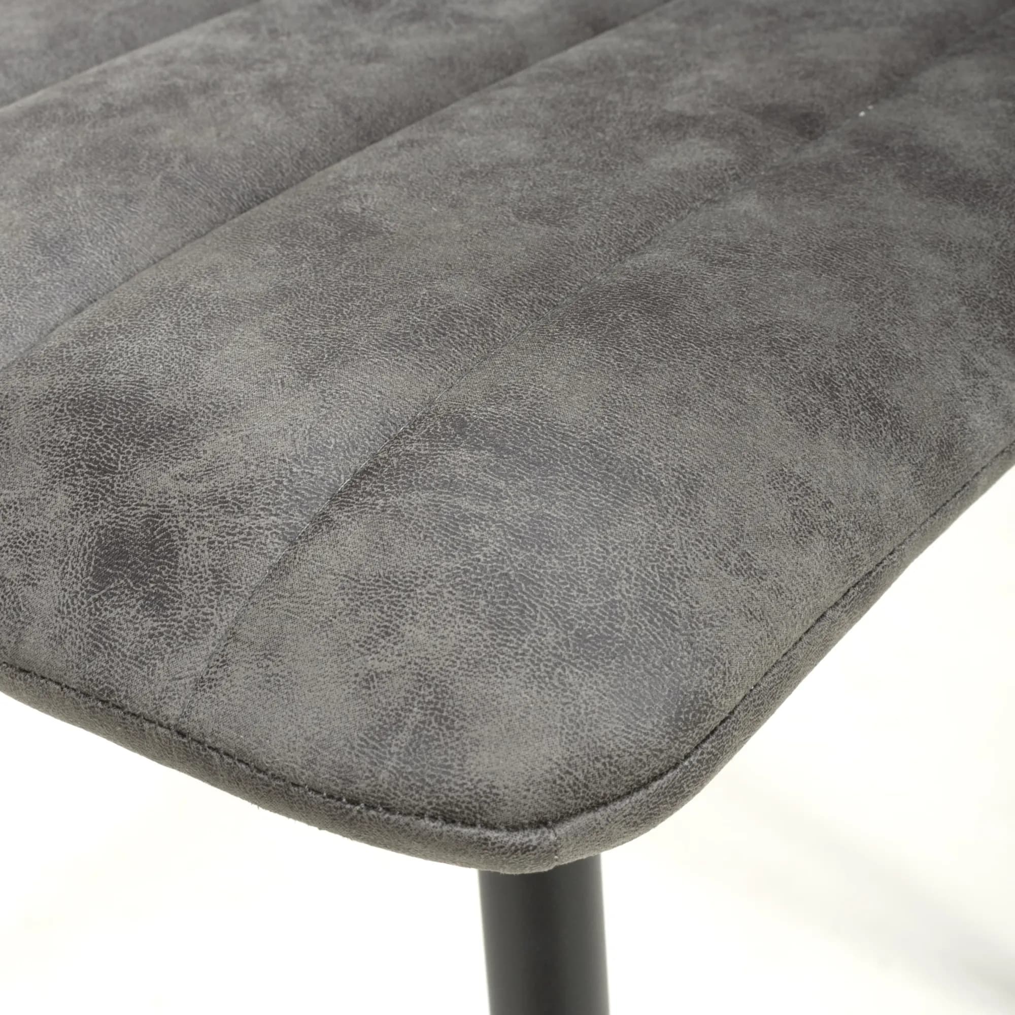 Lisbon Microfibre Grey Dining Chair