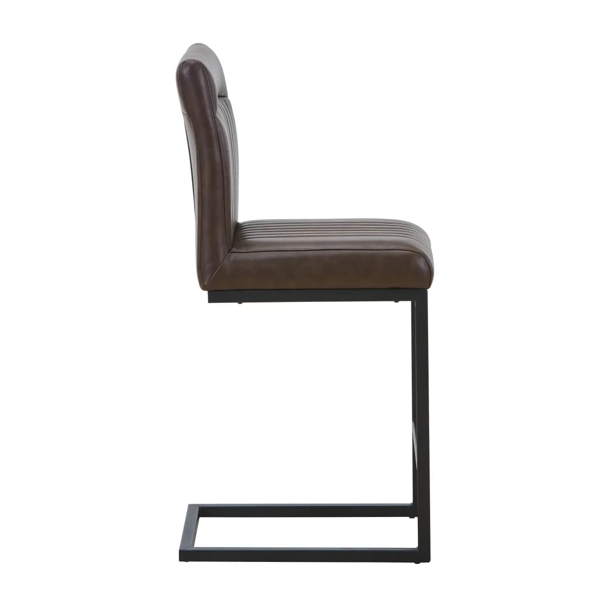 Ludlow Leather Effect Brown Bar Stool