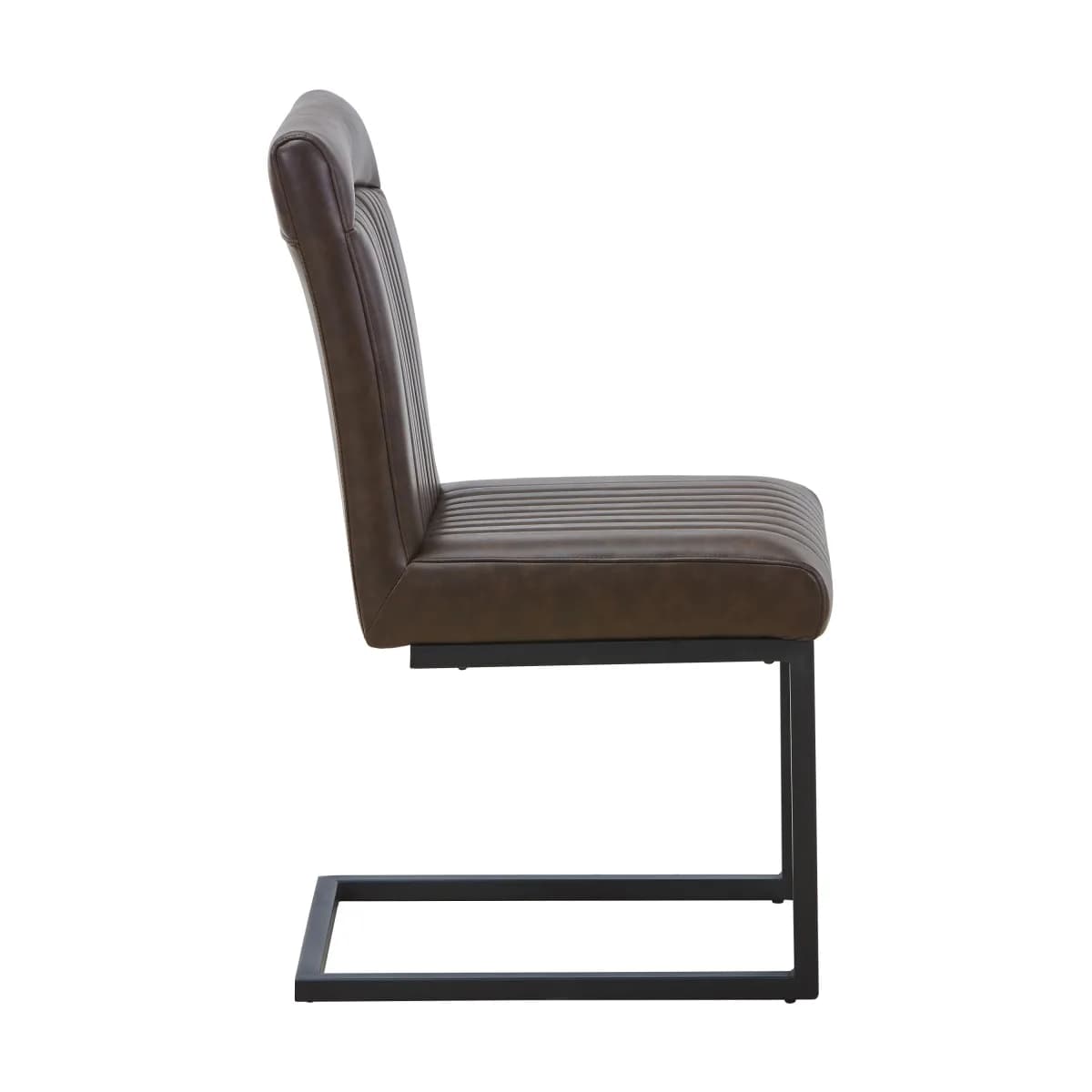 Ludlow Leather Effect Brown Dining Chair
