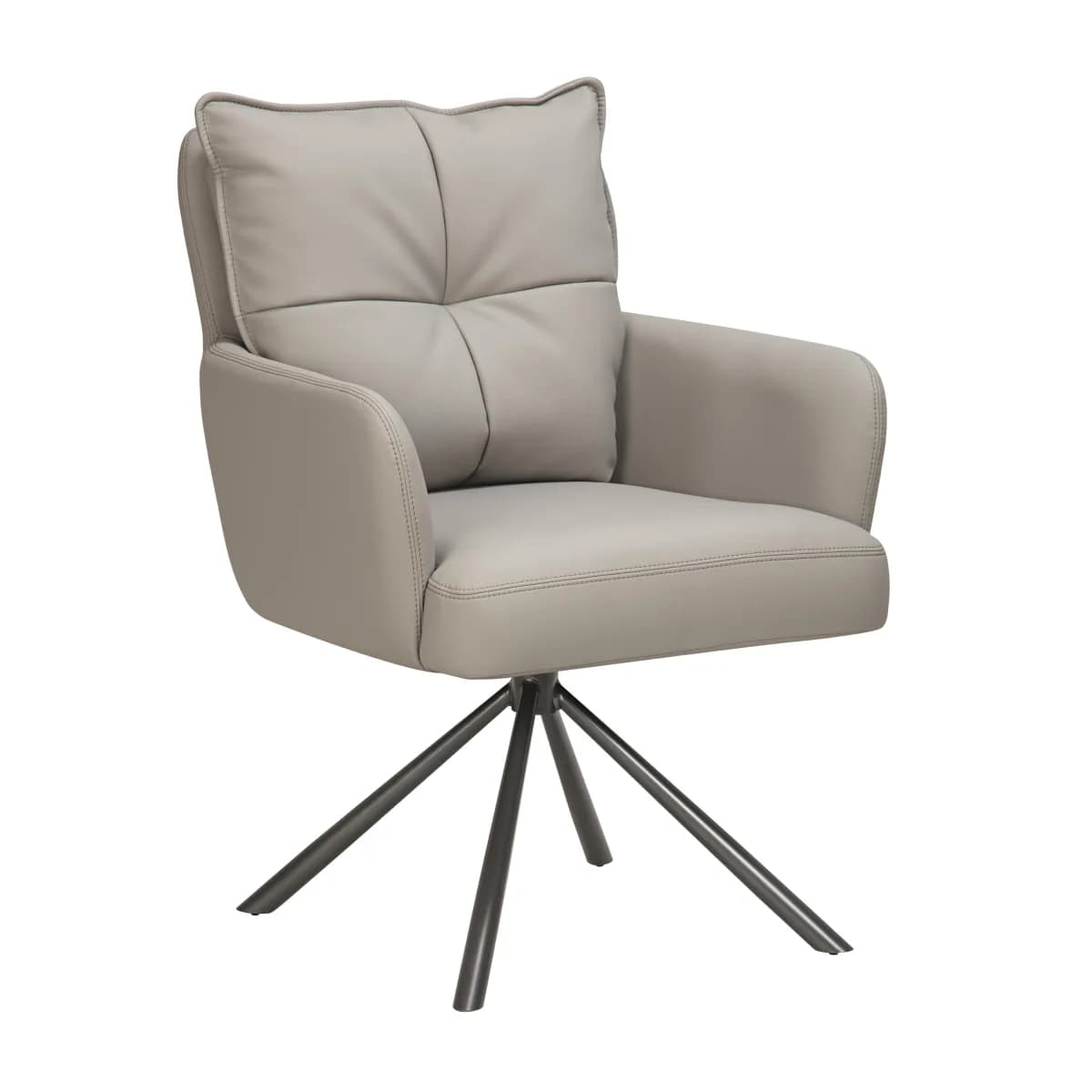 Luxe Leather Effect Latte Dining Chair