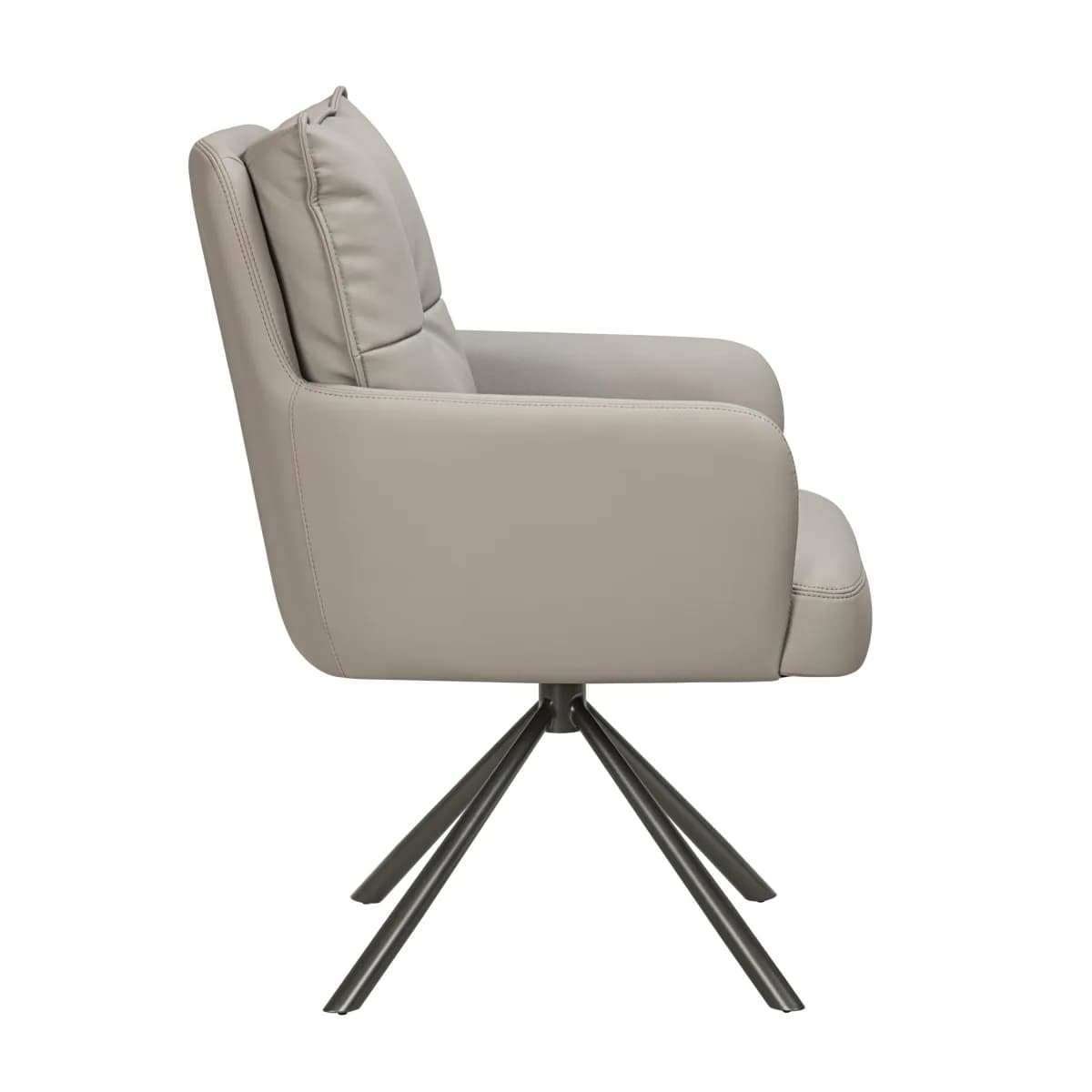 Luxe Leather Effect Latte Dining Chair
