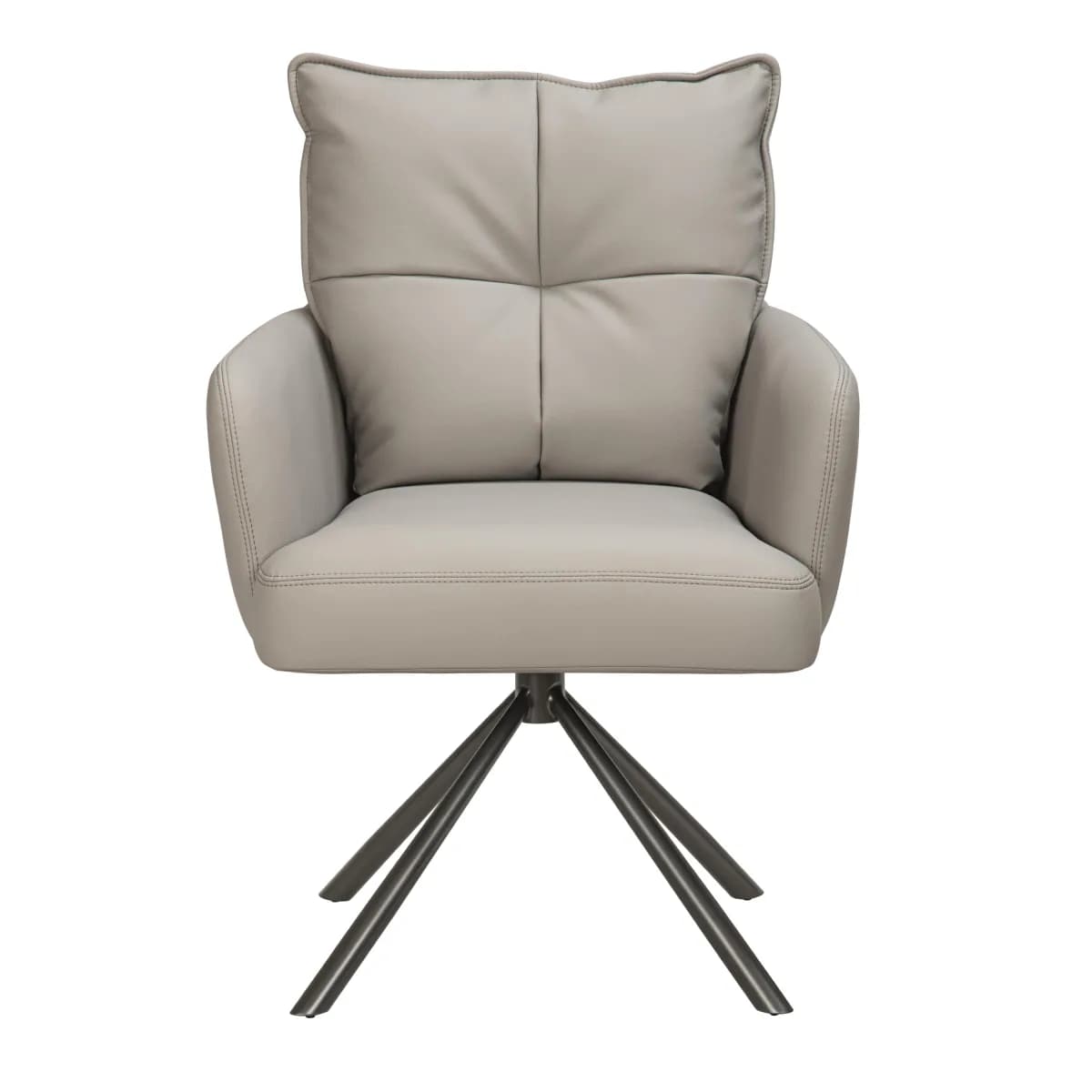 Luxe Leather Effect Latte Dining Chair