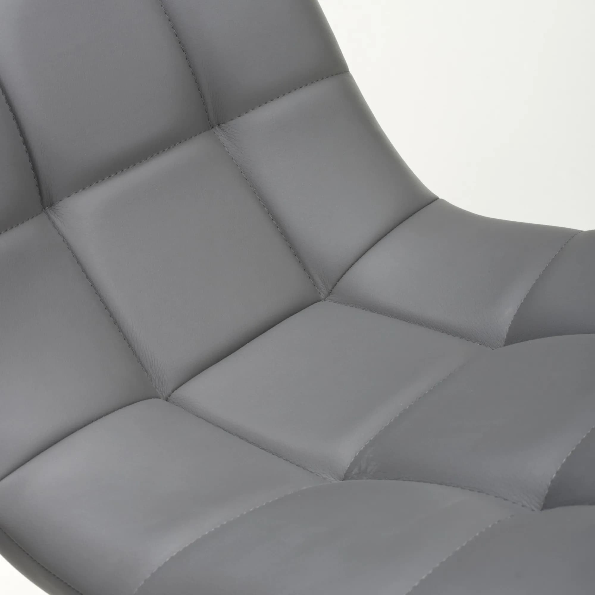 Madison Leather Effect Grey Dining Chair