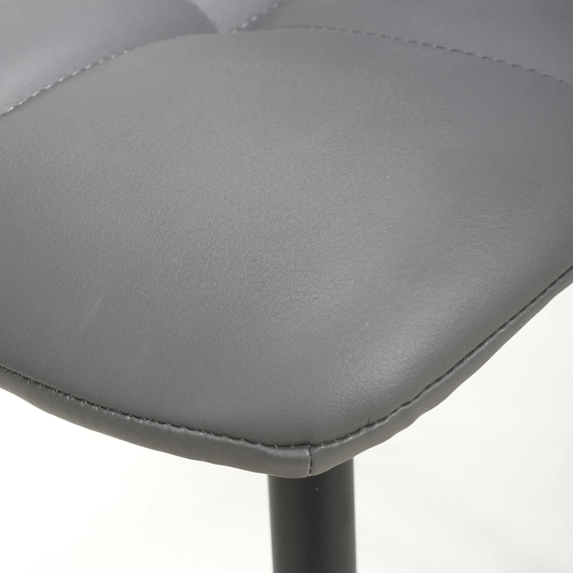 Madison Leather Effect Grey Dining Chair
