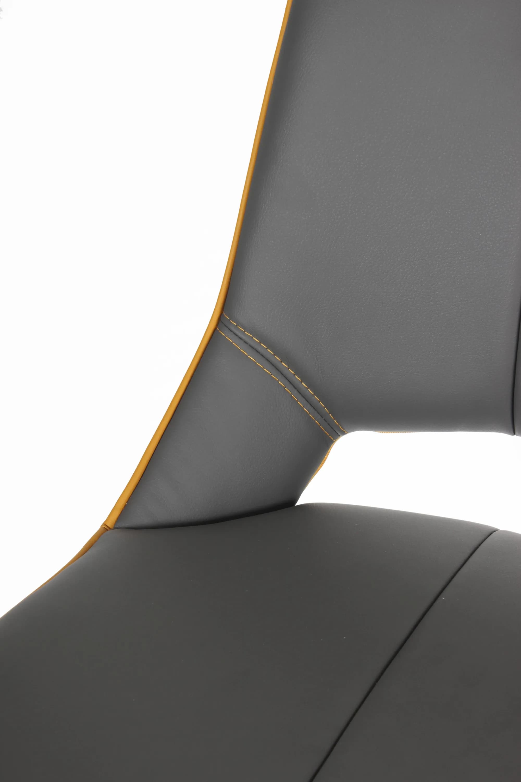 Mako Swivel Leather Effect Graphite Grey Bar Chair