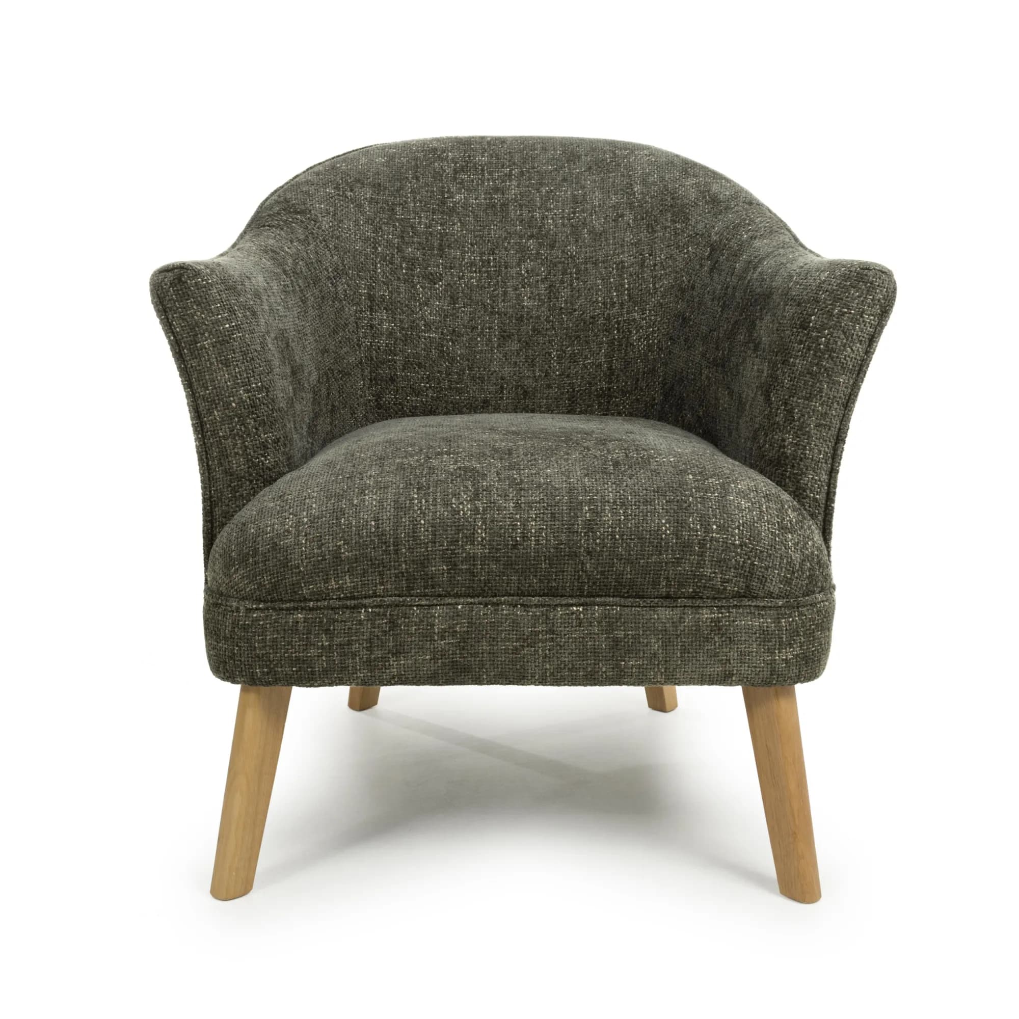 Mallory Flax Effect Green Armchair