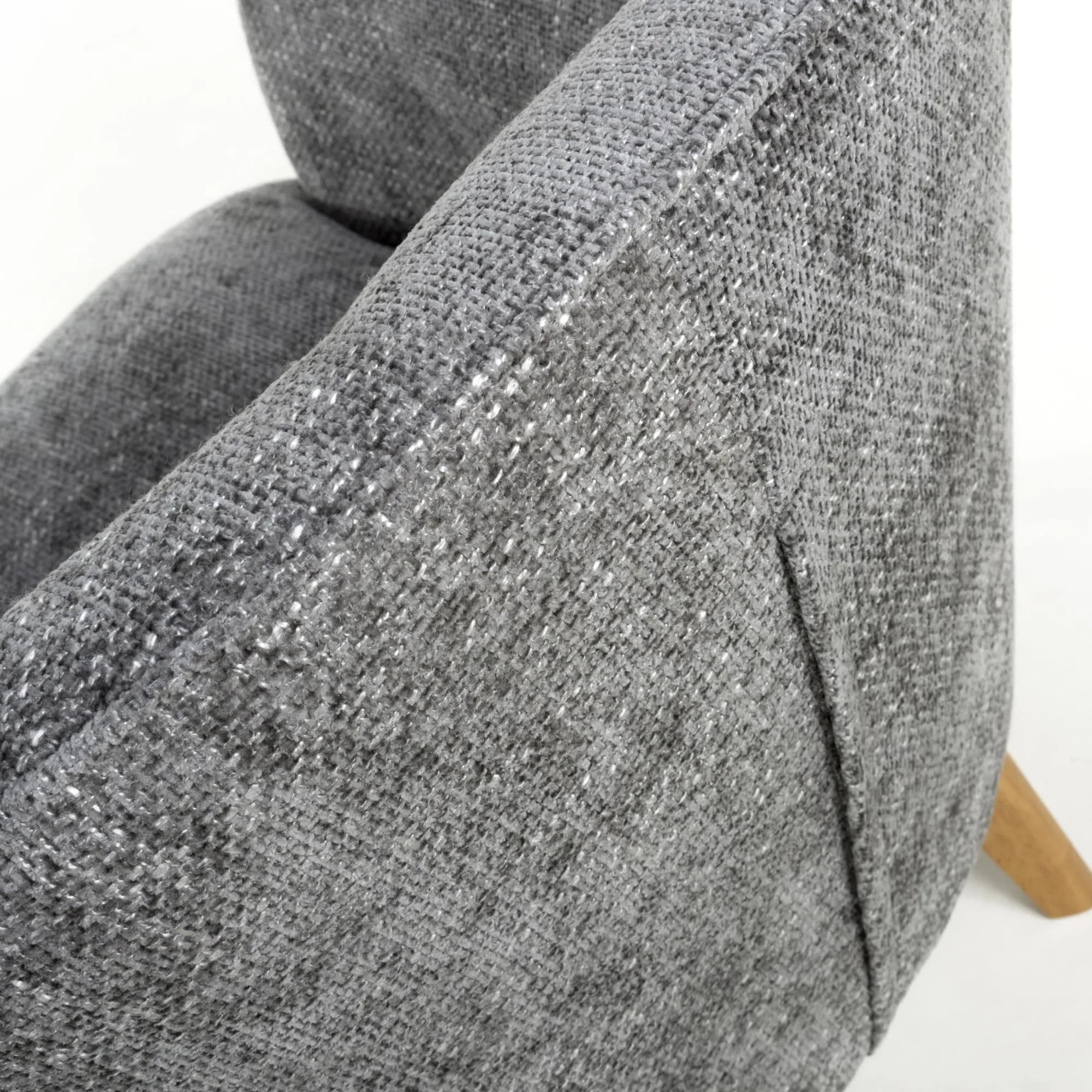 Mallory Flax Effect Grey Armchair