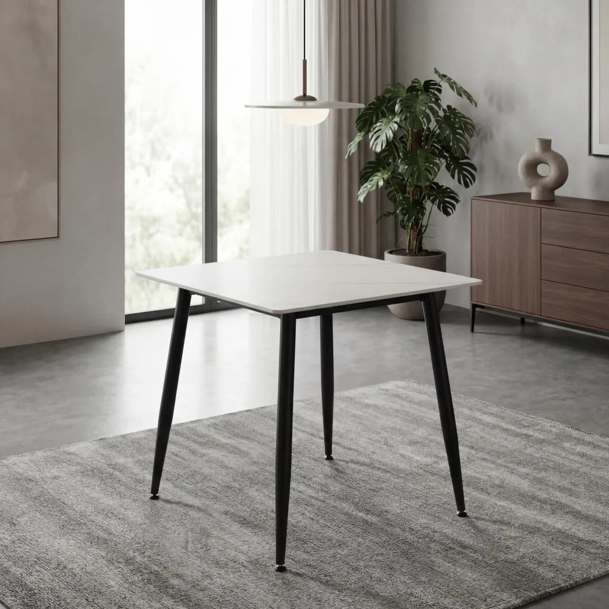 Monaco Square White Dining Table