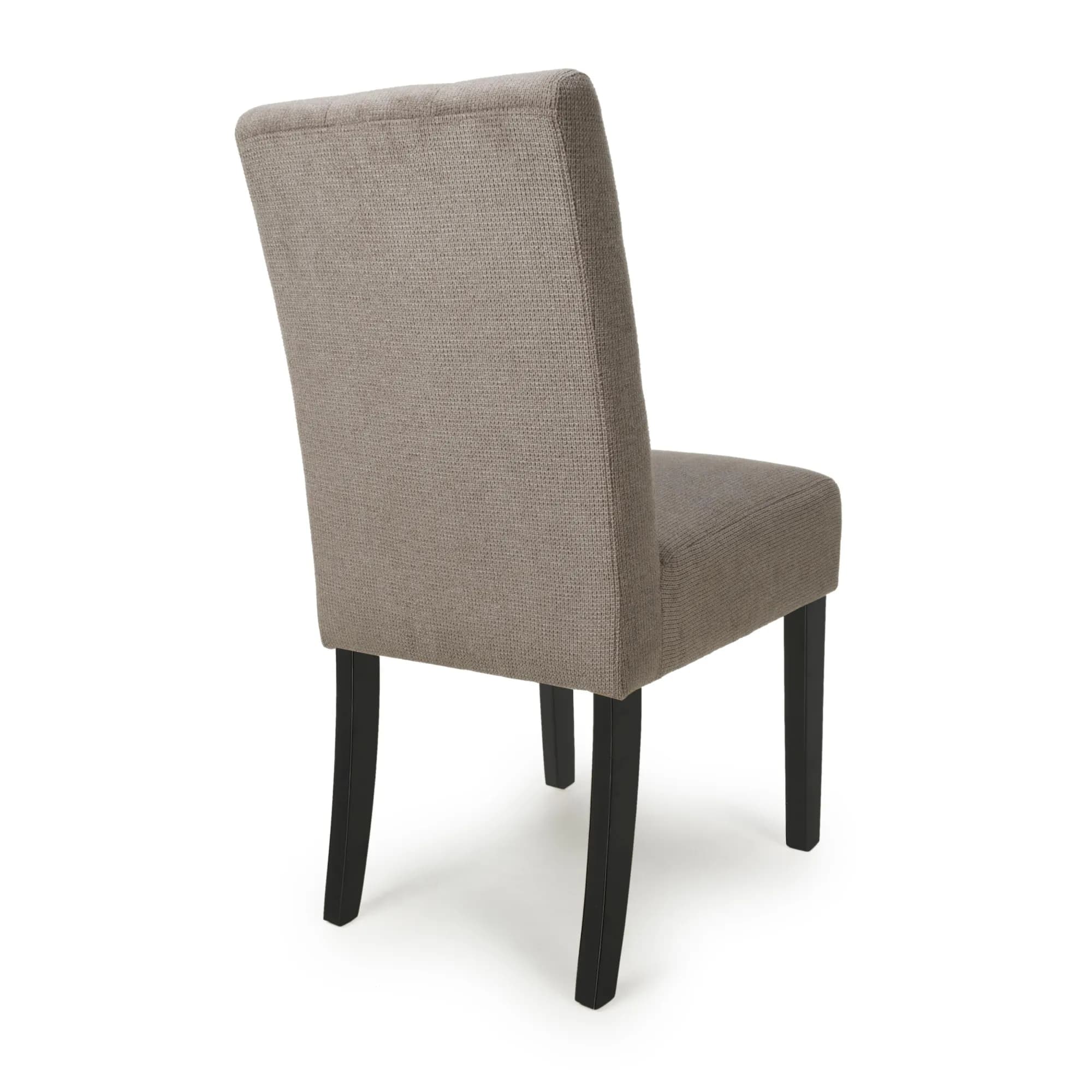 Moseley Flax Effect Light Brown Dining Chair in Black Legs