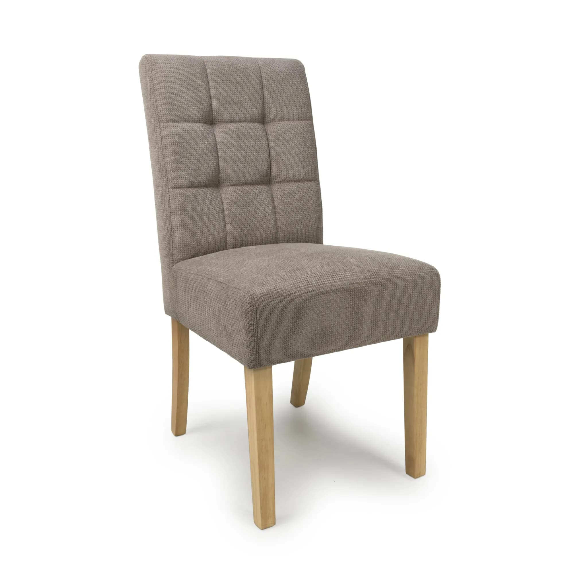 Moseley Flax Effect Light Brown Dining Chair in Natural Legs