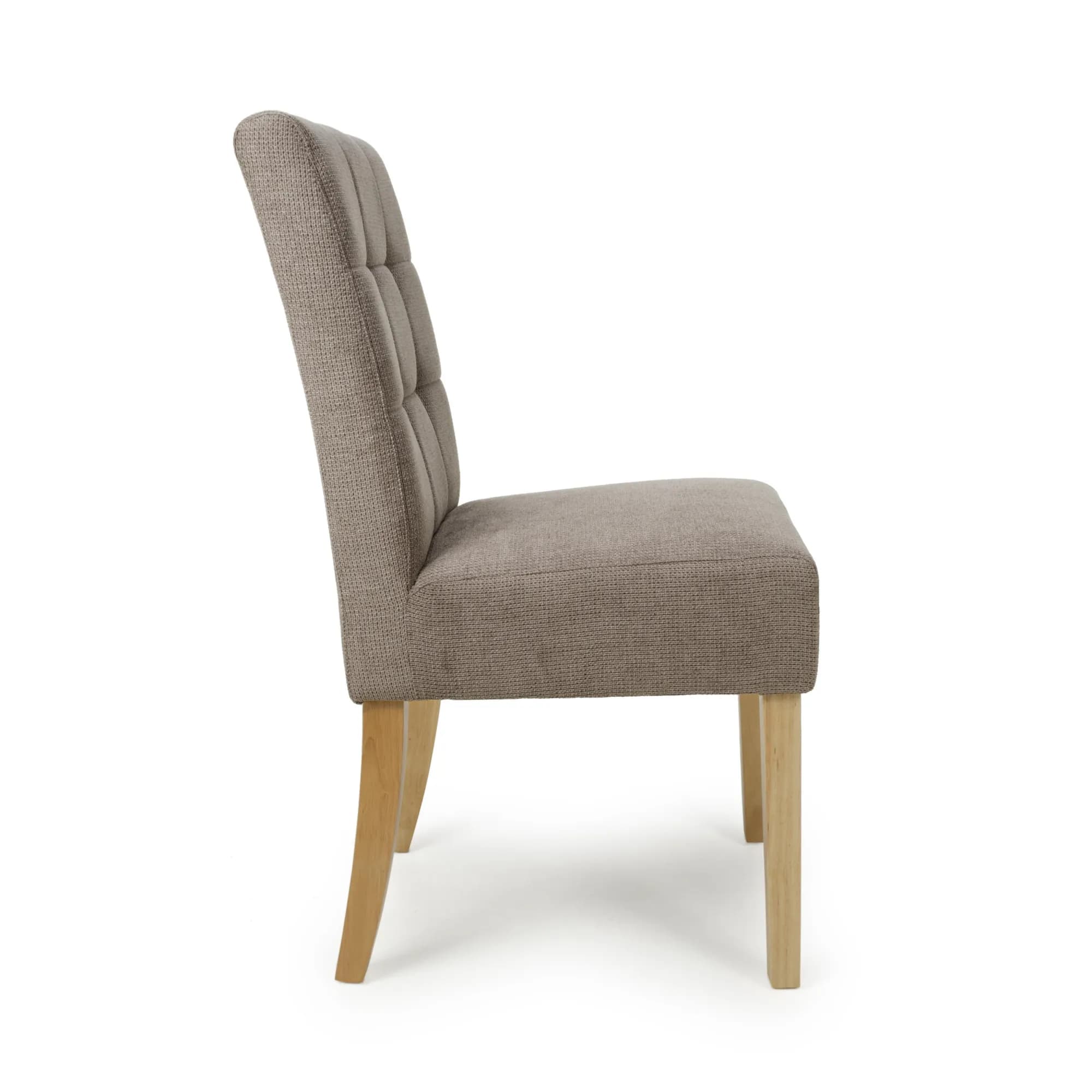 Moseley Flax Effect Light Brown Dining Chair in Natural Legs