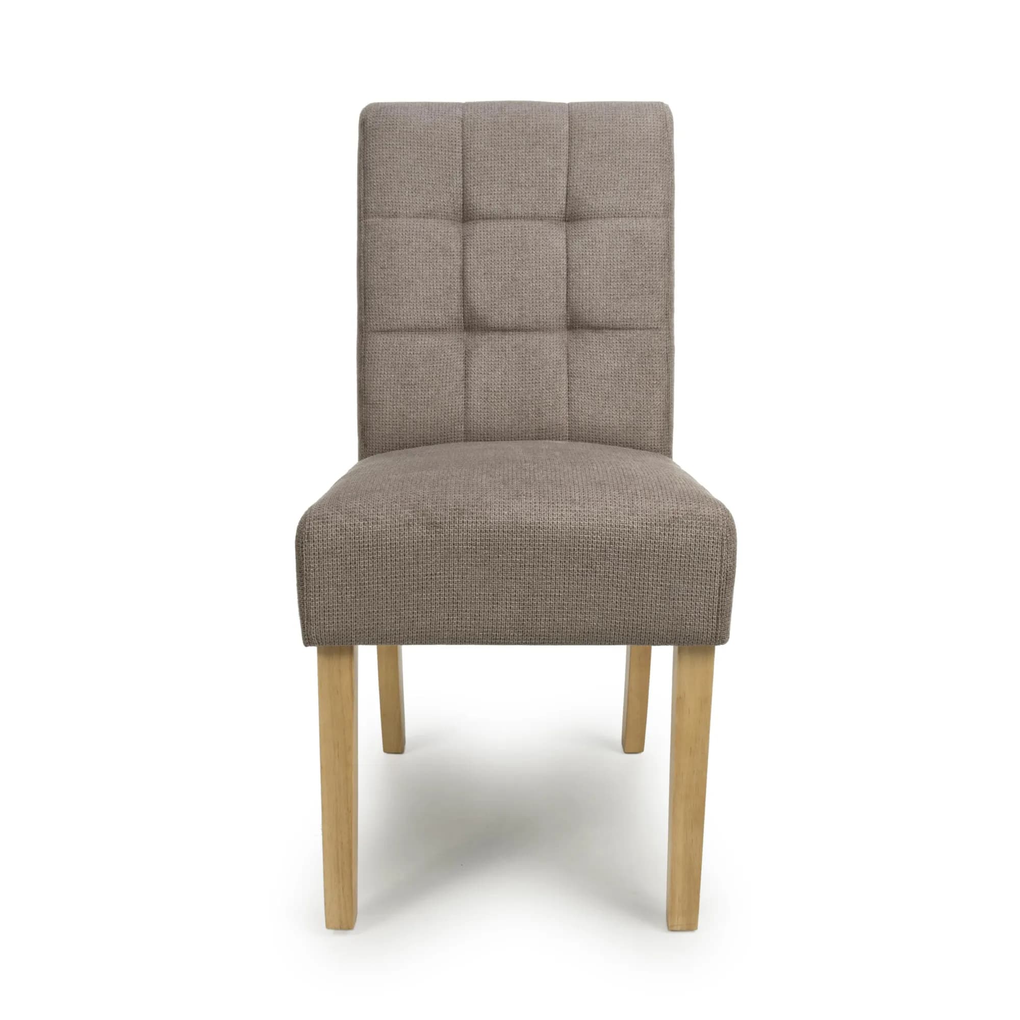 Moseley Flax Effect Light Brown Dining Chair in Natural Legs