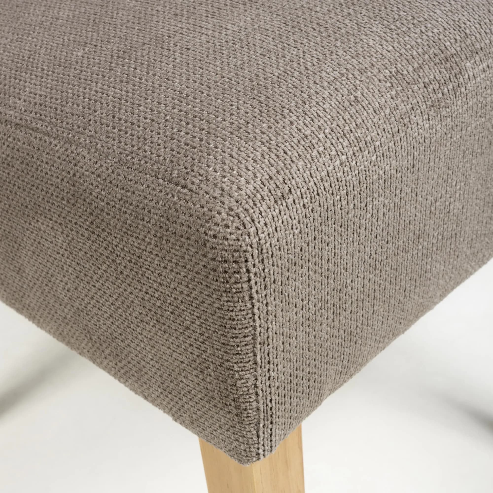 Moseley Flax Effect Light Brown Dining Chair in Natural Legs