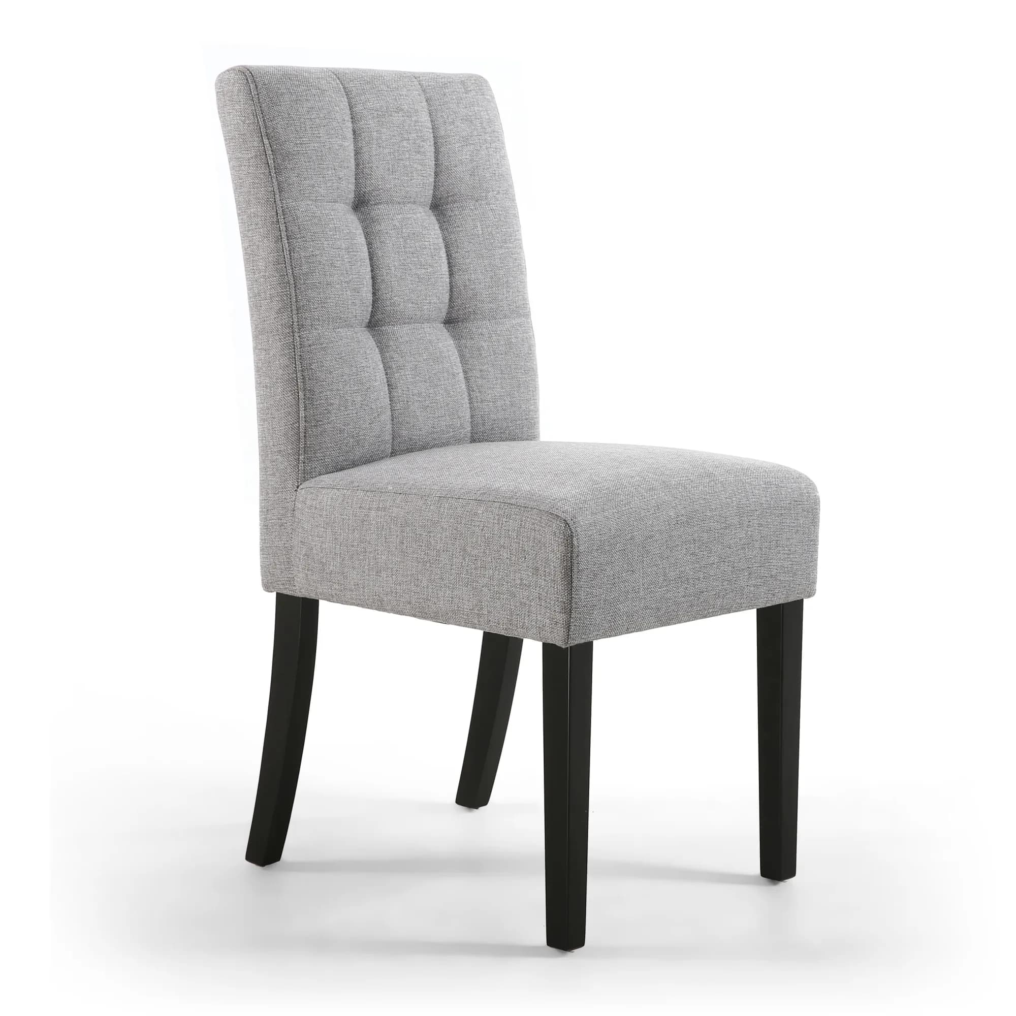 Moseley Linen Effect Silver Grey in Black Legs