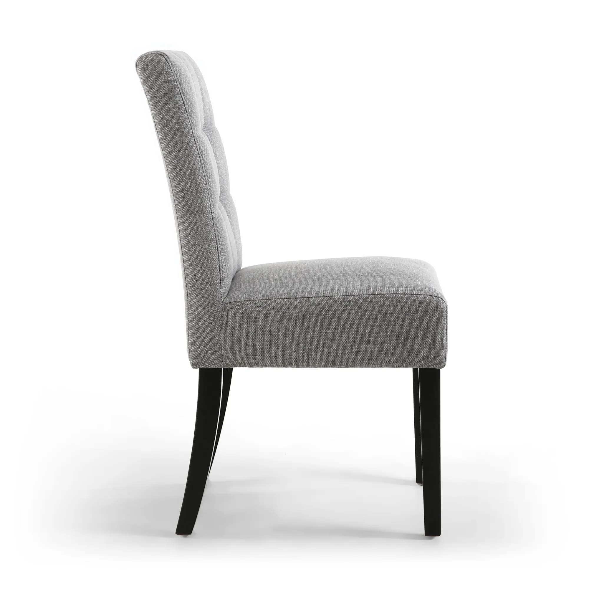 Moseley Linen Effect Silver Grey in Black Legs