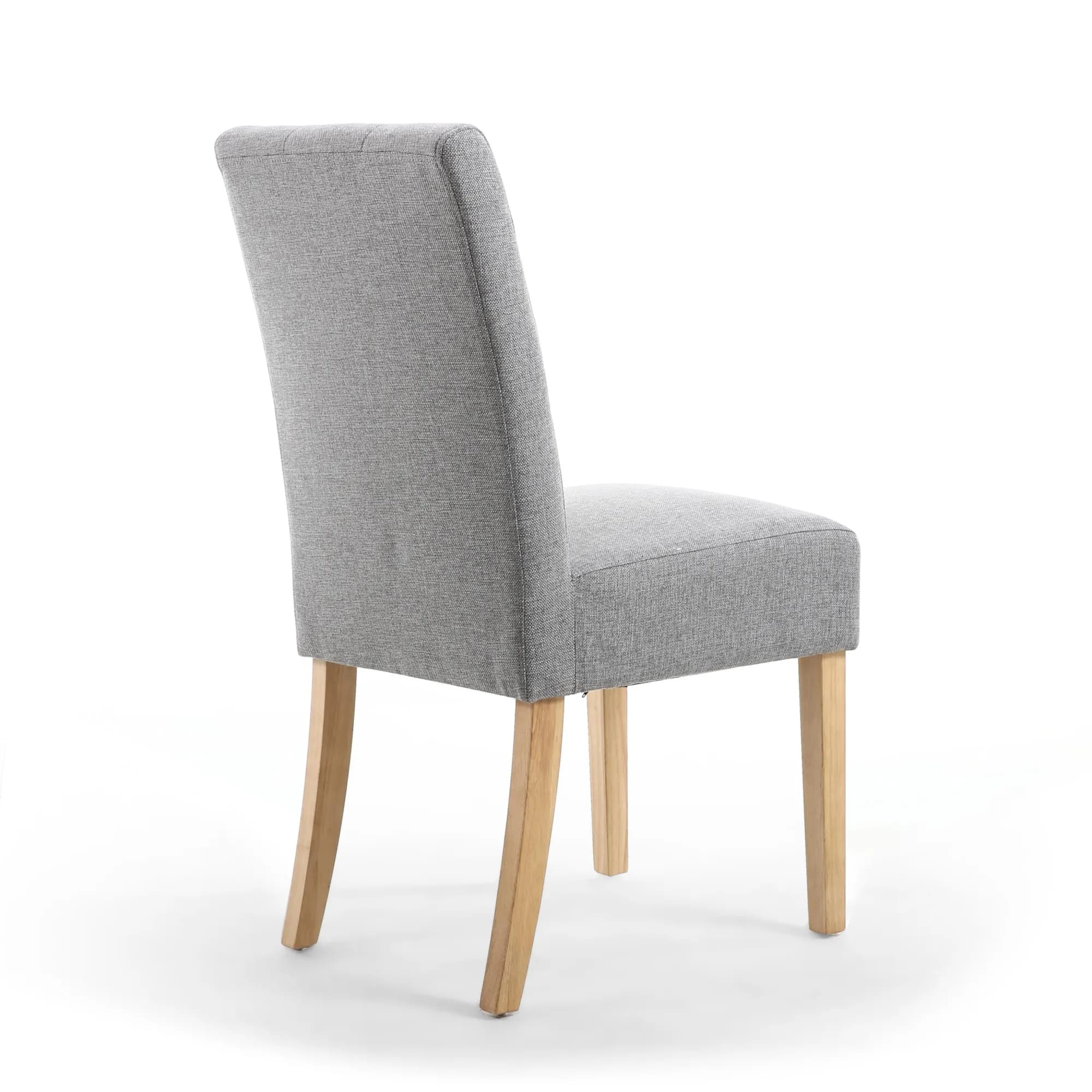 Moseley Linen Effect Silver Grey in Natural Legs